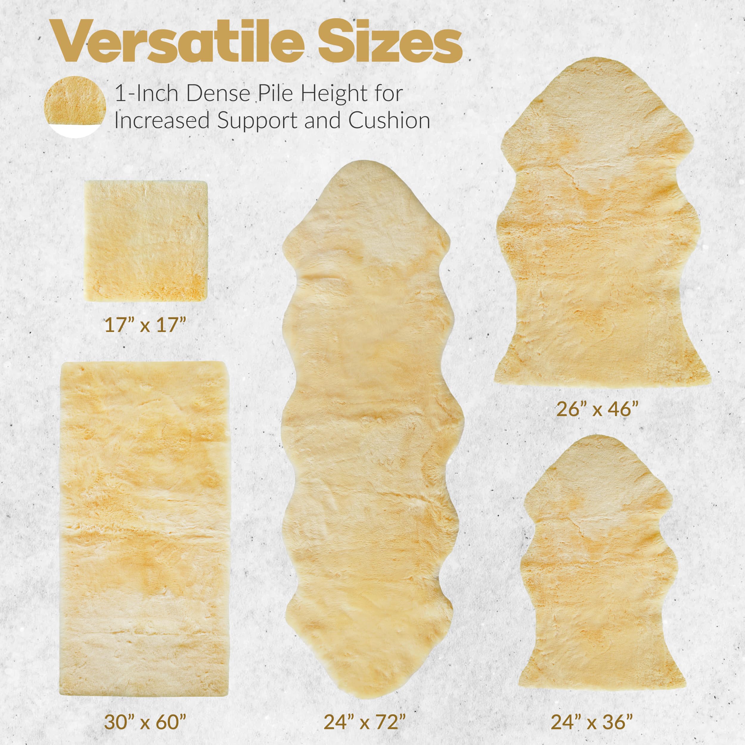 Natural Sheepskin For Bed Sores And Skin Irritation | Hastings 100% Real Medical Sheepskins With Non-Slip Back For Pain Relief A