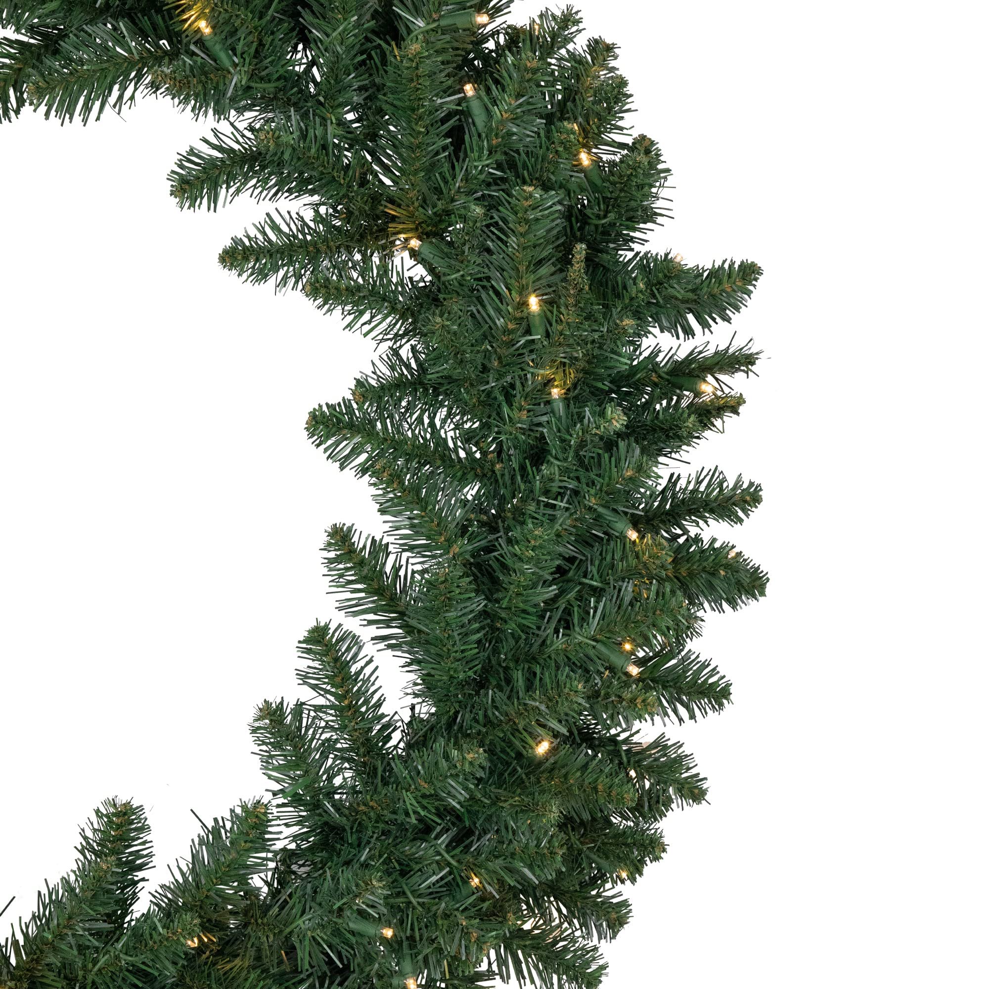 Northlight Pre-Lit Buffalo Fir Artificial Christmas Wreath - 36-Inch, Warm White LED Lights