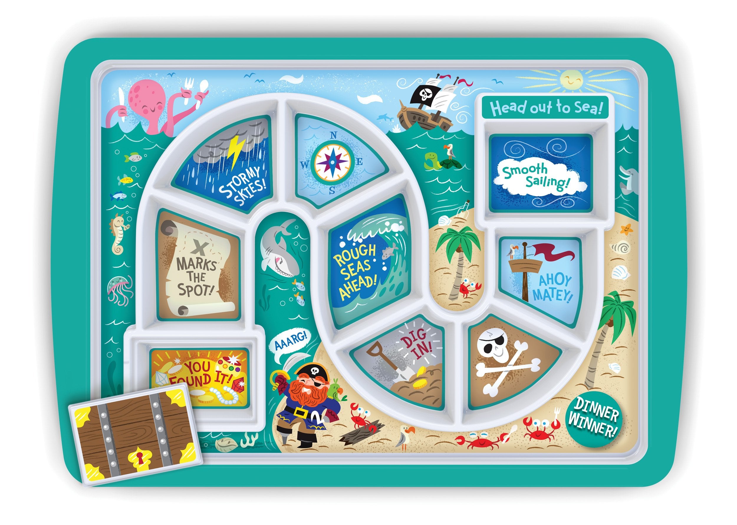 Genuine Fred Dinner Winner Kids' Dinner Tray, Pirate