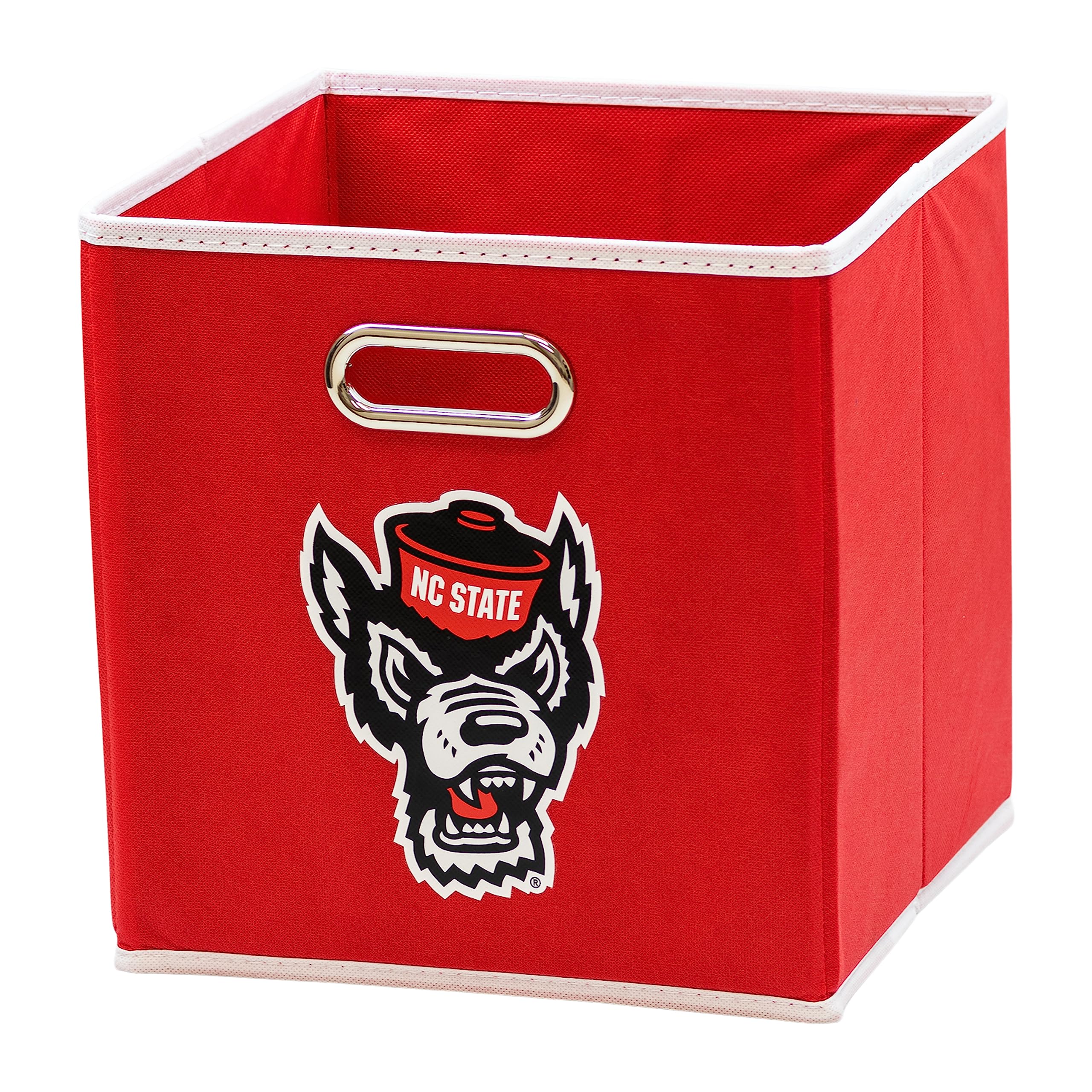 Franklin Sports NC State Wolfpack Collapsible Storage Bin-Made to Fit Storage Bin Organizers-10.5 x10.5 - College NCAA Official 