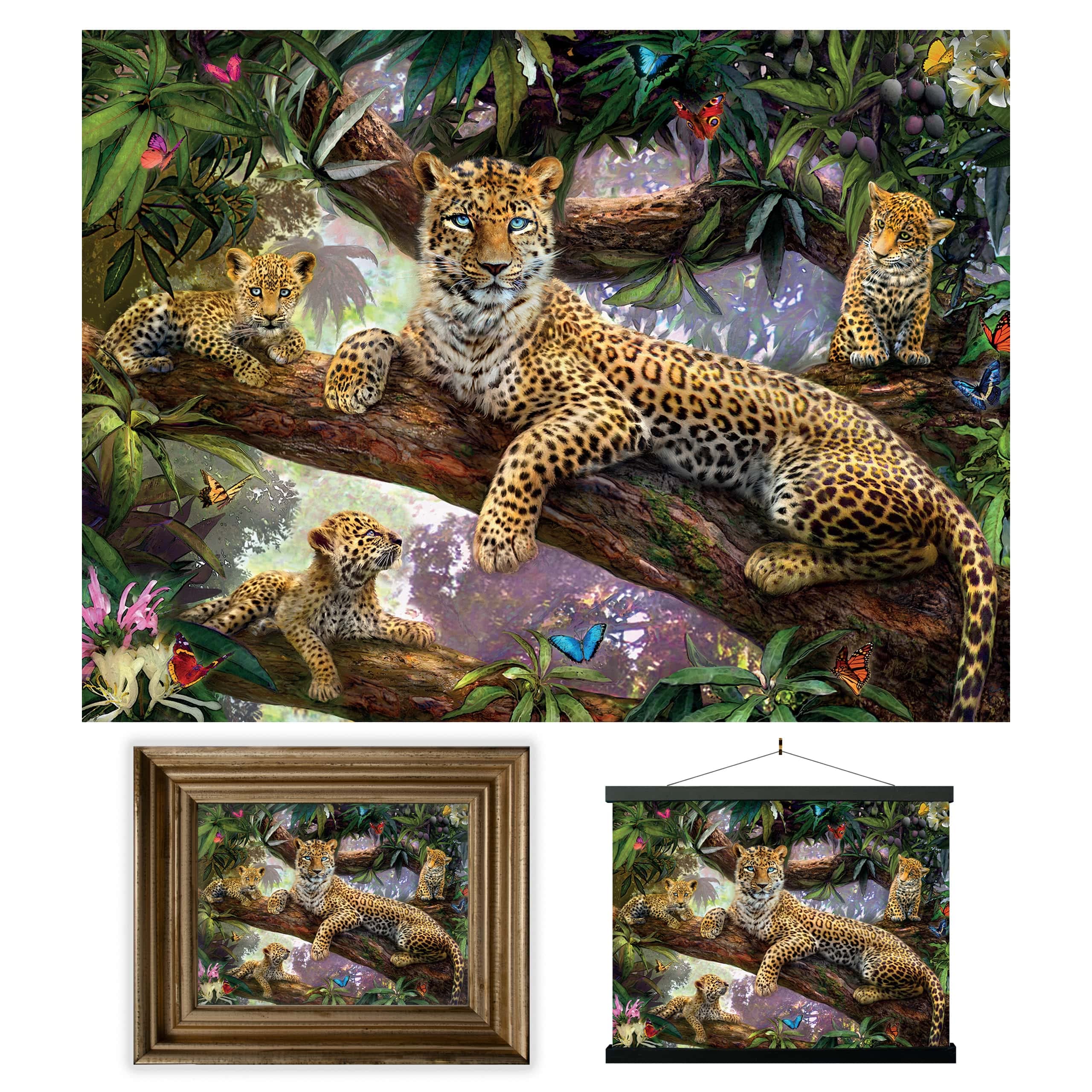 3D Livelife Leopard-Themed Tree Top Lenticular Wall Art Poster Deluxe 3D Poster No Frame Perfect Wall Decor Original Licensed Ar