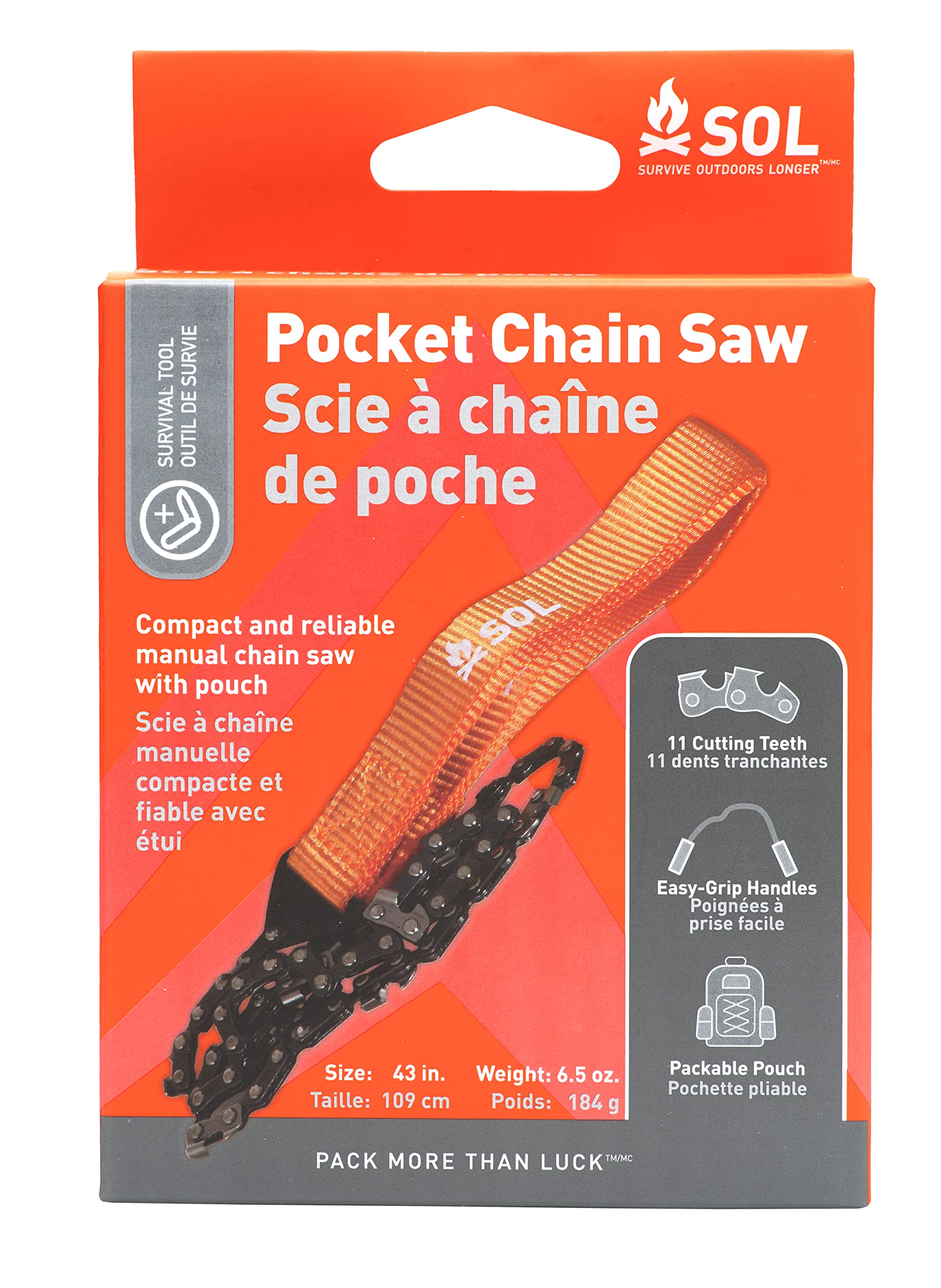 Survive Outdoors Longer Pocket Chain Saw, One Size