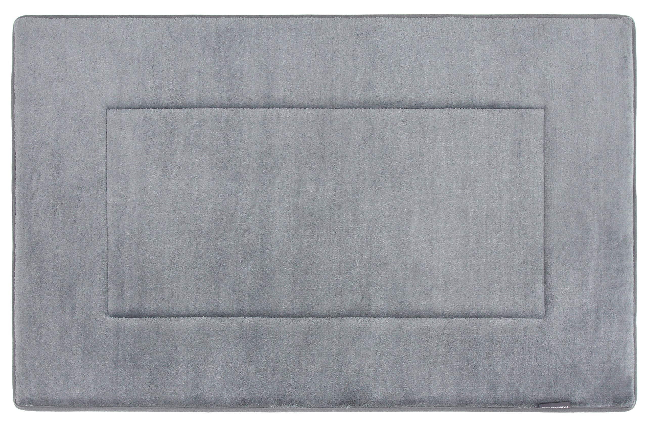 Fabbrica Home Ultra-Soft Extra-Thick Memory Foam Bath Mat (21 In X 34 In, Slate Grey)