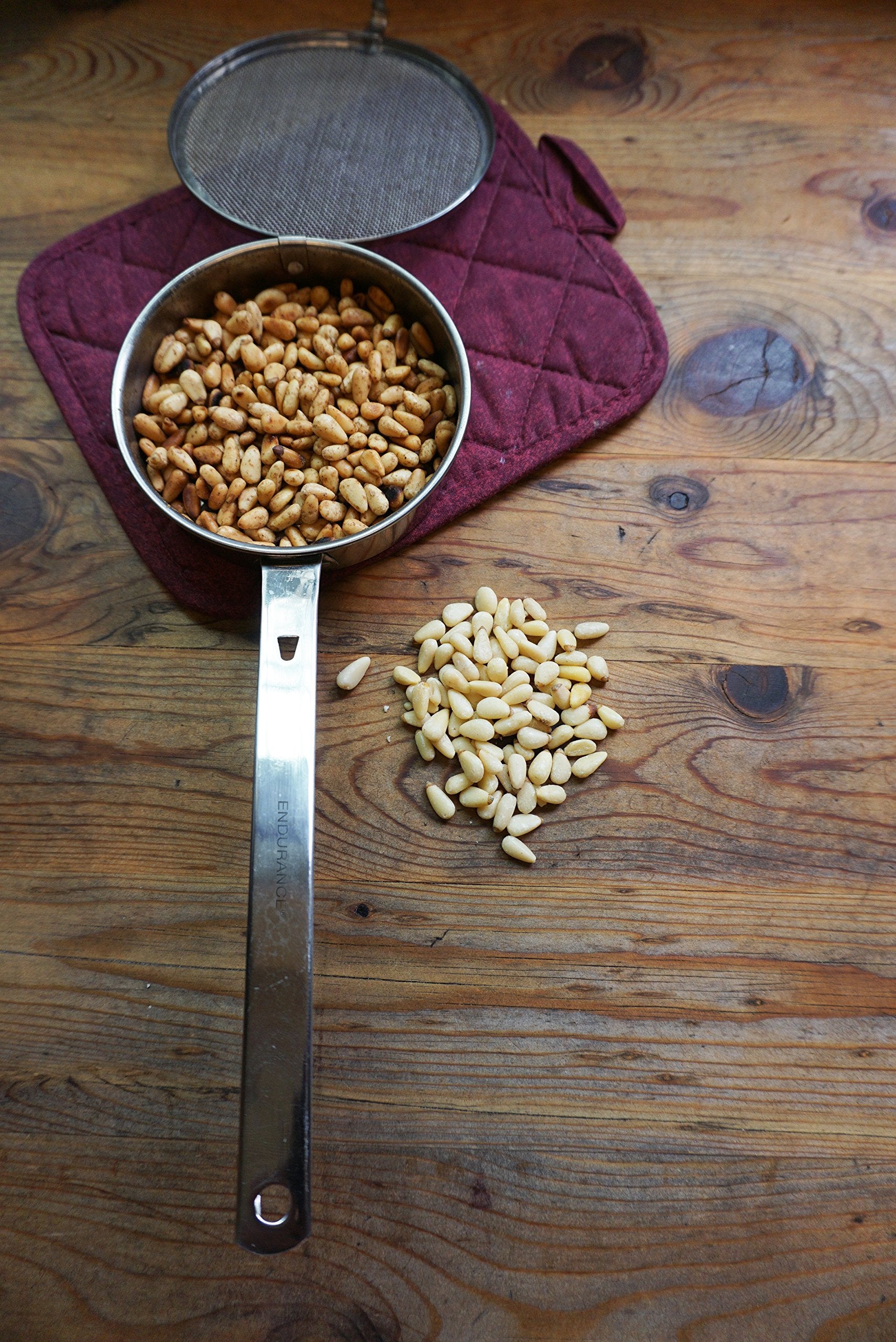 Rsvp International Kitchen Roasting Collection Dishwasher Safe, Nut/Seed Toasting Pan, Stainless Steel