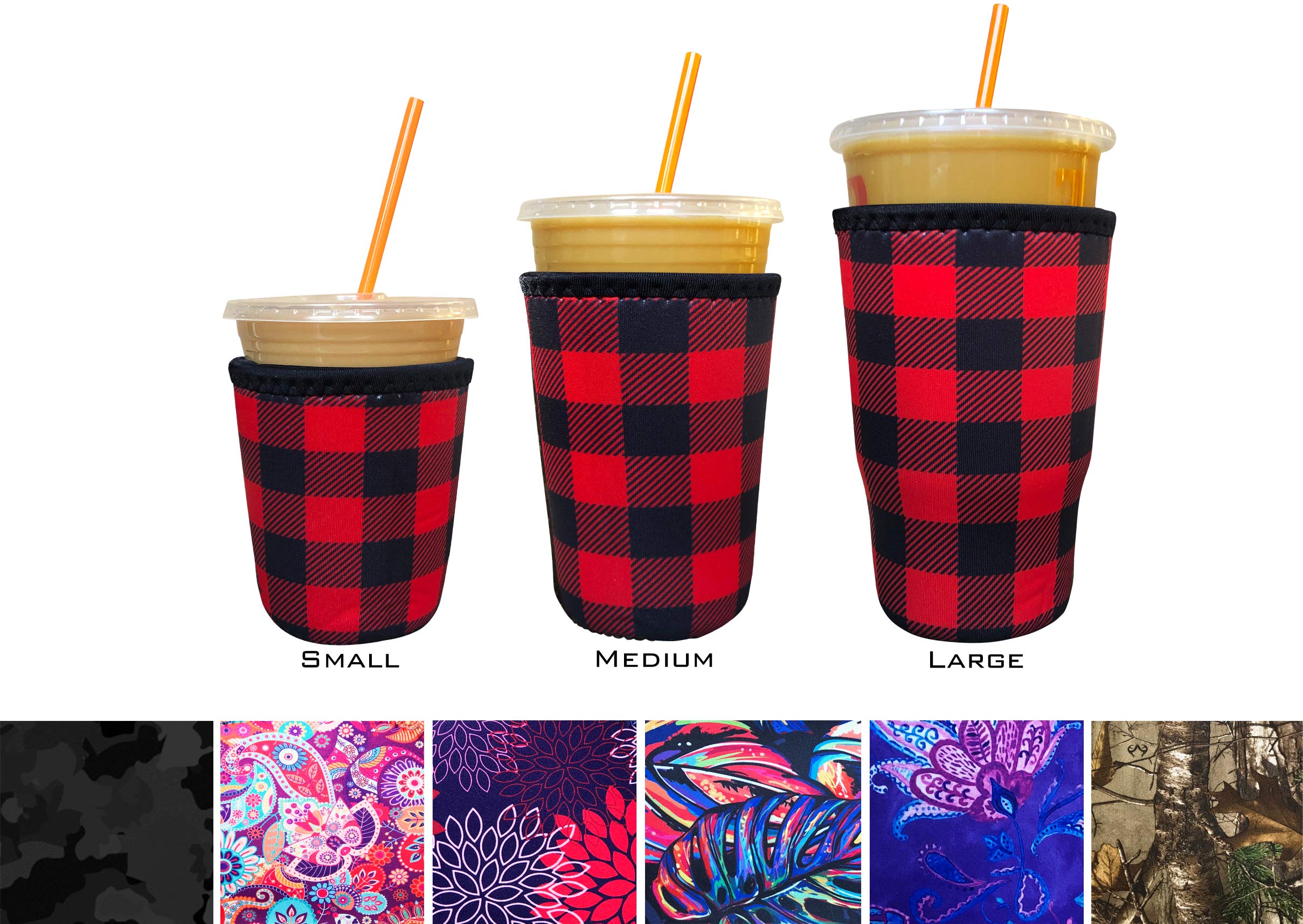 Koverz Neoprene Iced Coffee Sleeve - Medium Buffalo Plaid