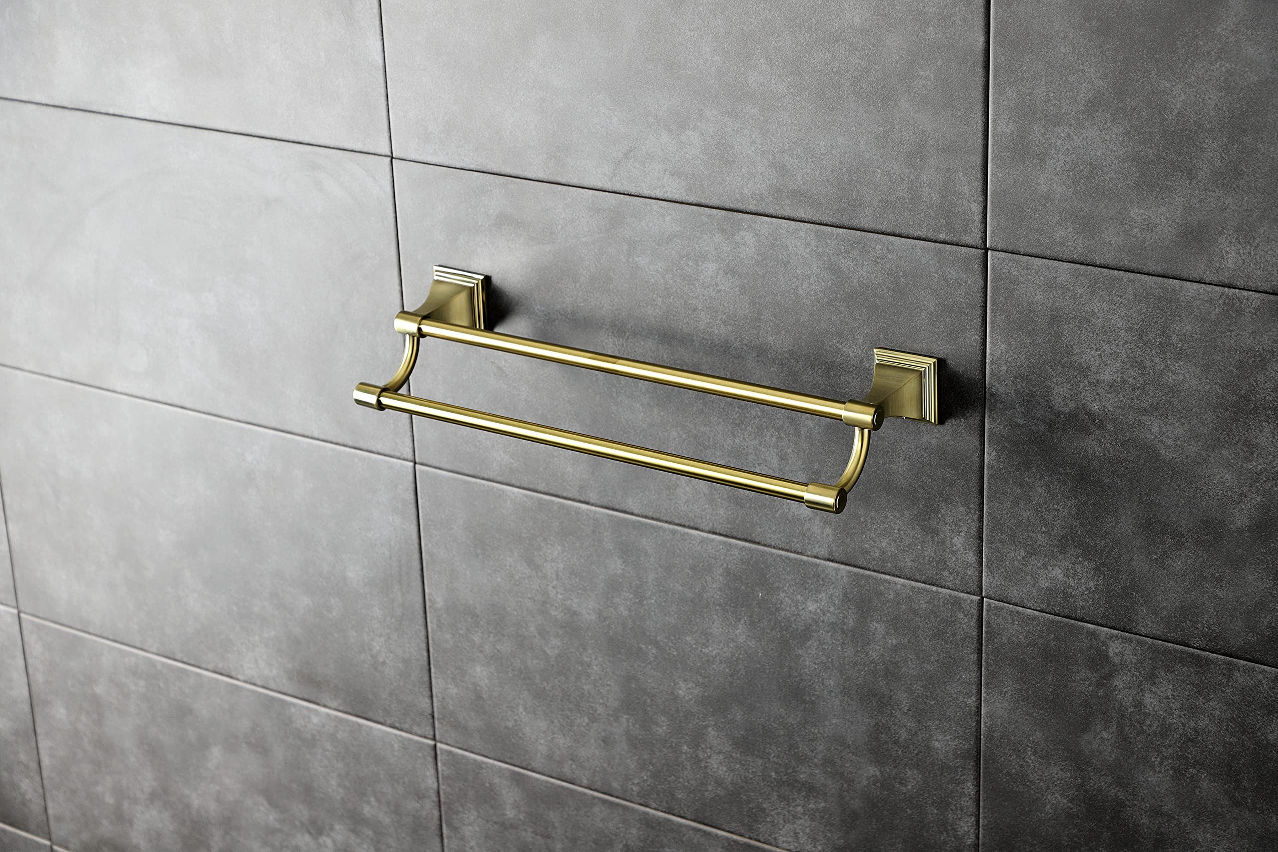 Kingston Brass BAH612318BB Monarch 18-Inch Dual Towel Bar  Brushed Brass