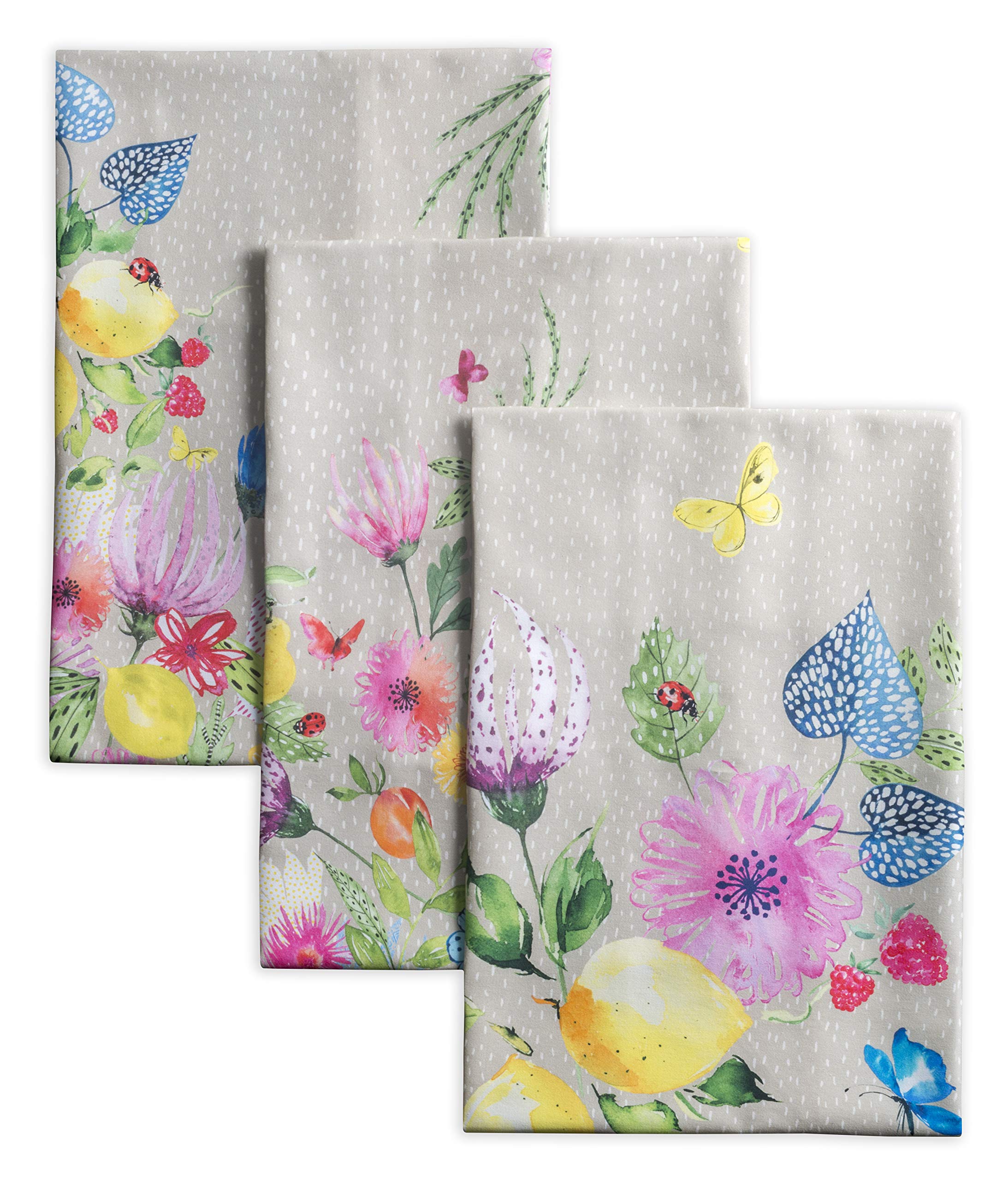 Maison D Hermine Dishcloth Set Of 3, 100% Cotton Kitchen Towel For Gifts, Kitchen, Party, Wedding, Bbq, Restaurant & Camping, Ja