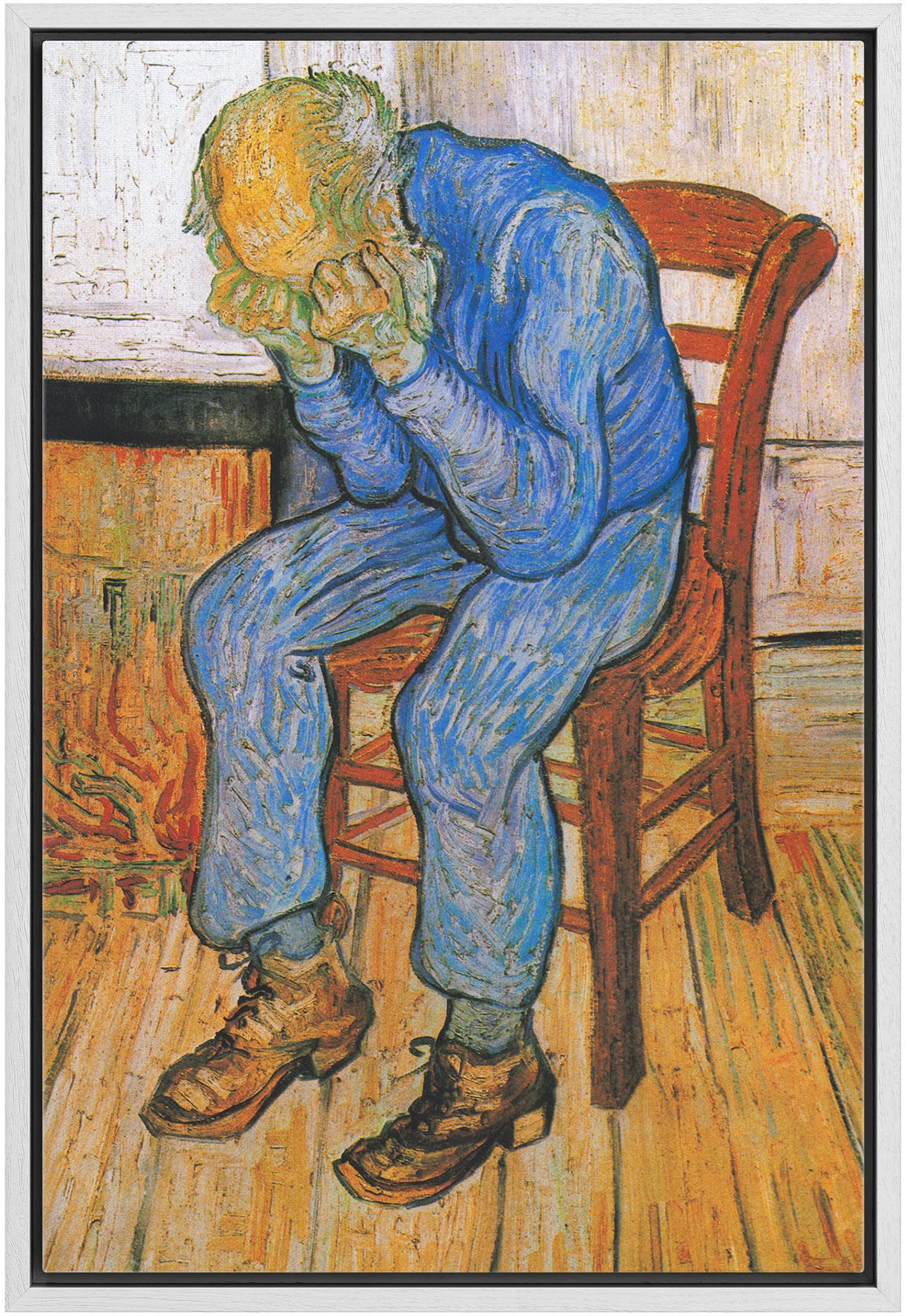 Wall26 Framed Canvas Print Wall Art Sorrowing Old Man By Master Artist Vincent Van Gogh Nature Wilderness Illustrations Fine Art