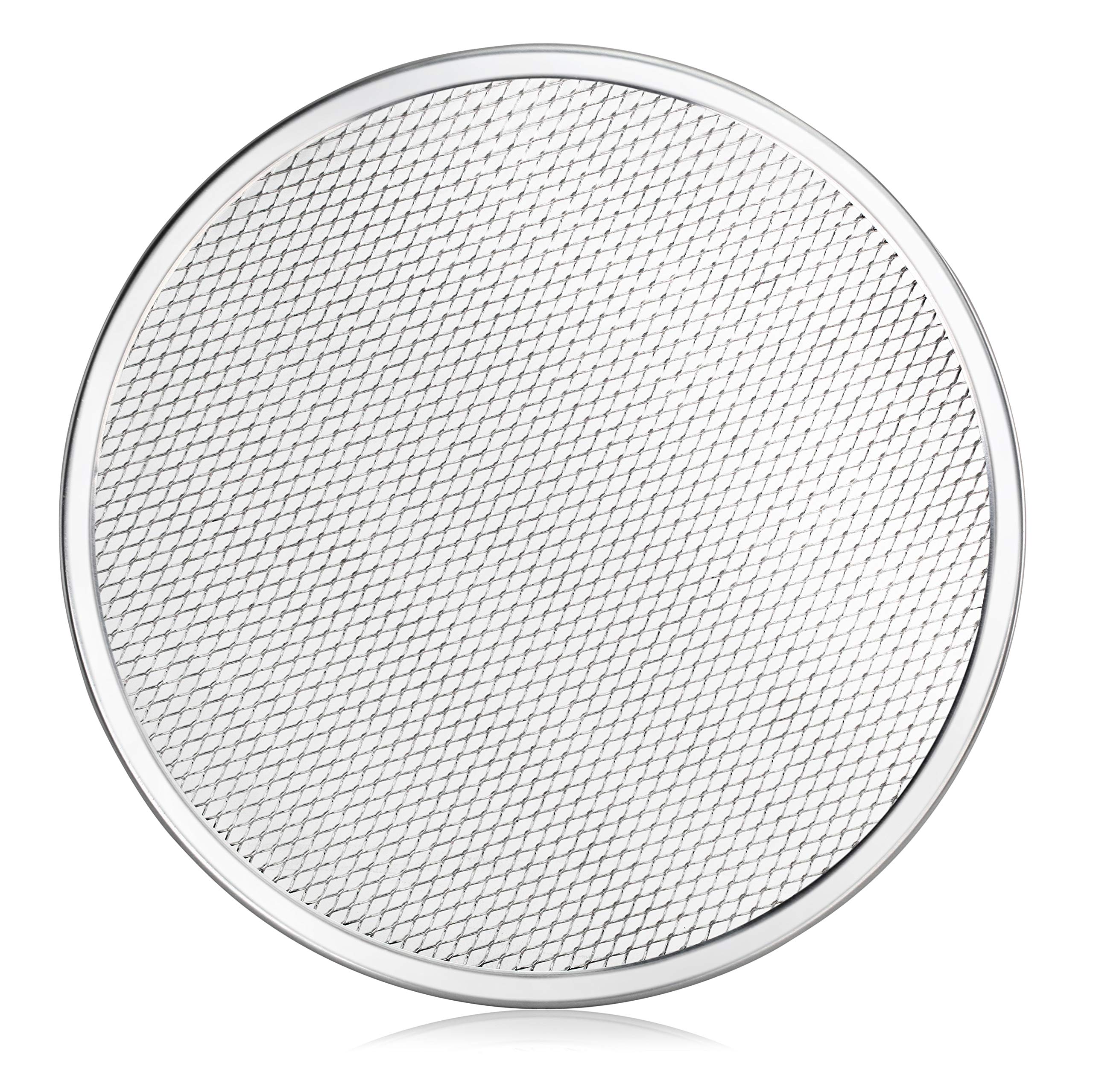 New Star Foodservice 50950 Restaurant-Grade Aluminum Pizza Baking Screen, Seamless, 12-Inch, Pack Of 6