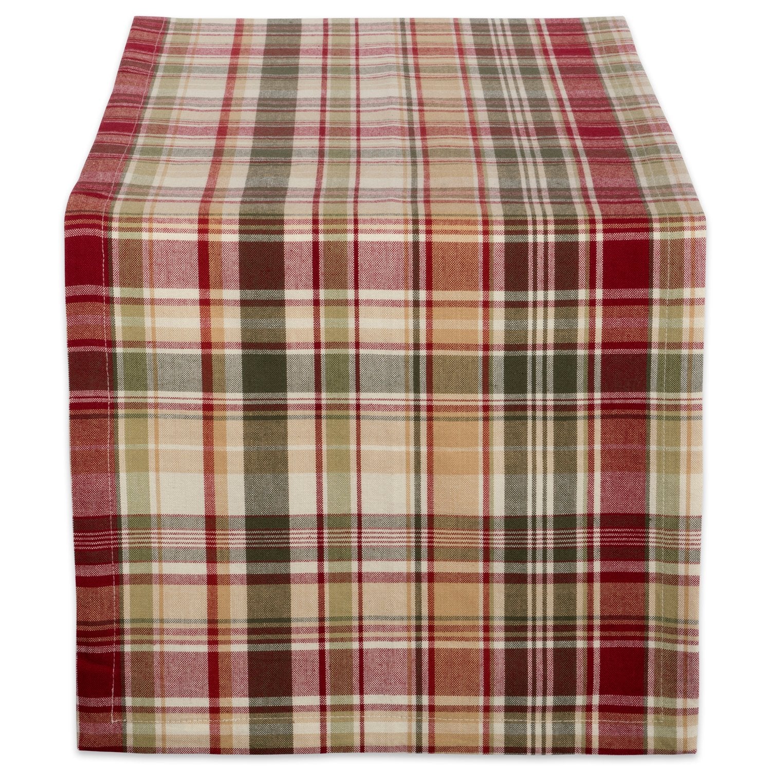 Dii Give Thanks Plaid Fall Table Decor, Autumn & Thanksgiving Tabletop Linens, 14X108 Table Runner