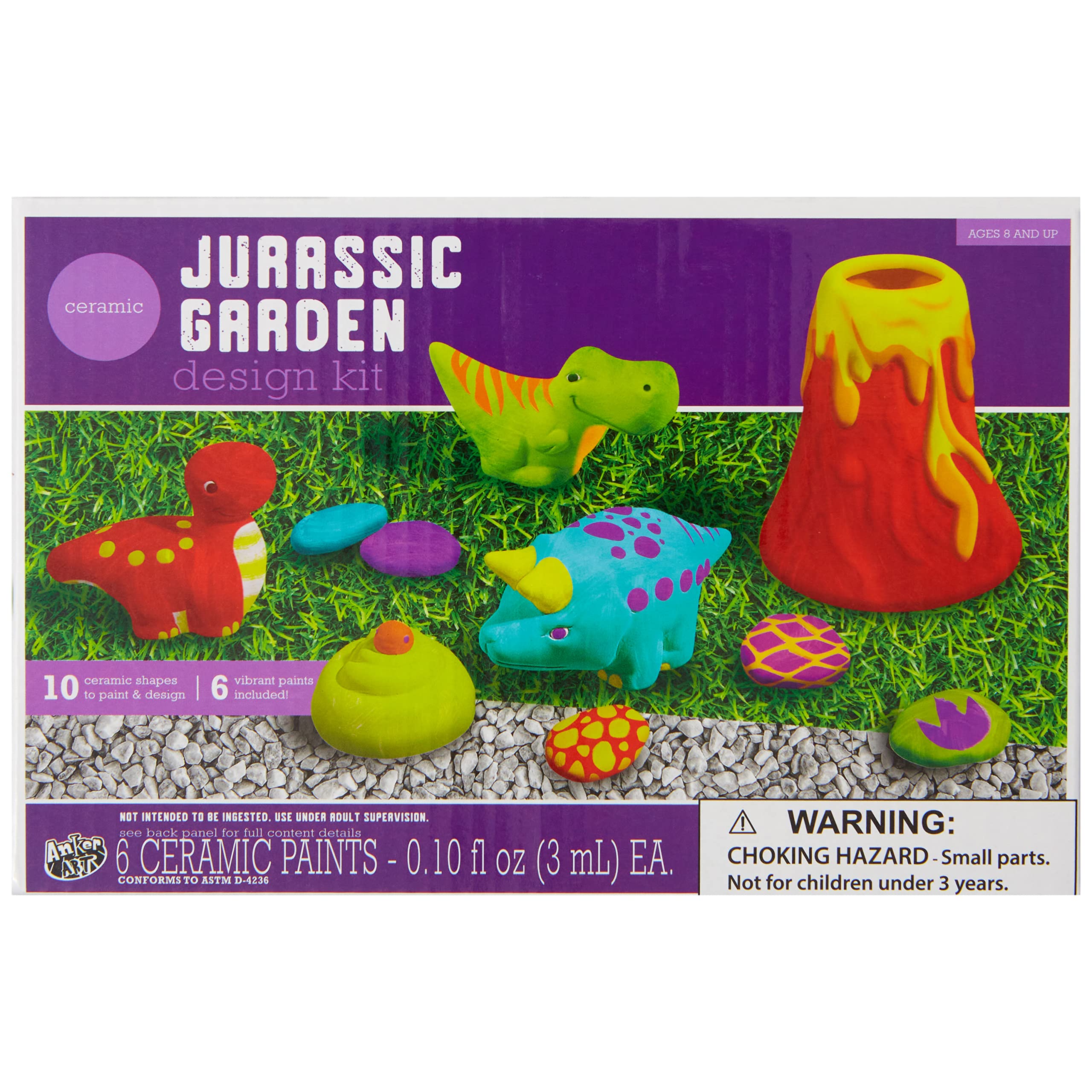 Jurassic Garden Ceramic Crafting Kit | 10 Ceramic Figures