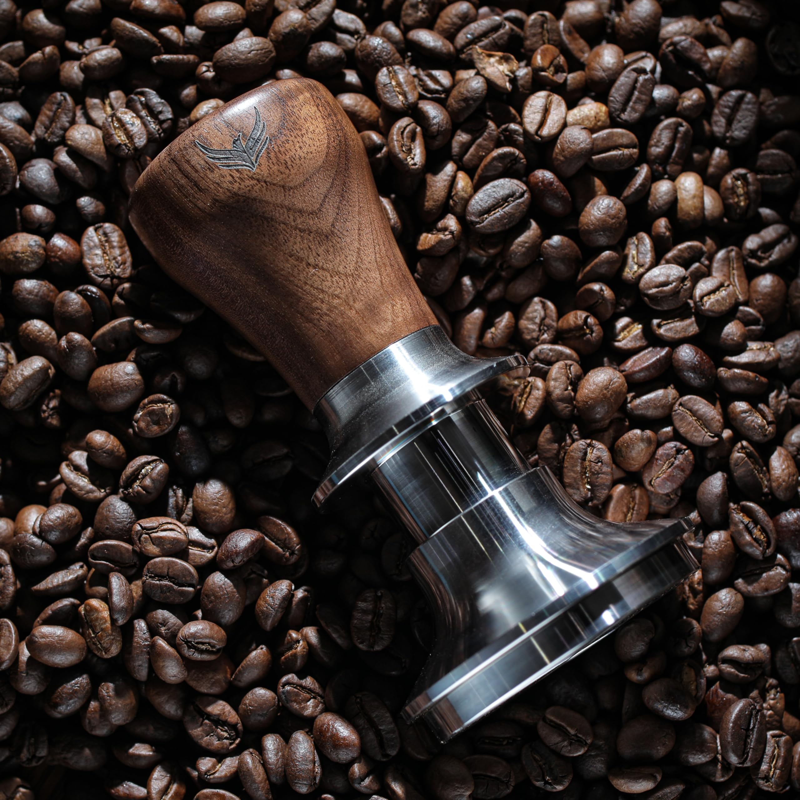 Knodos Calibrated Espresso Tamper 58Mm Walnut, Auto-Leveling And 30Lb Spring Loaded Design Stainless Steel Ripple Base Coffee Ta