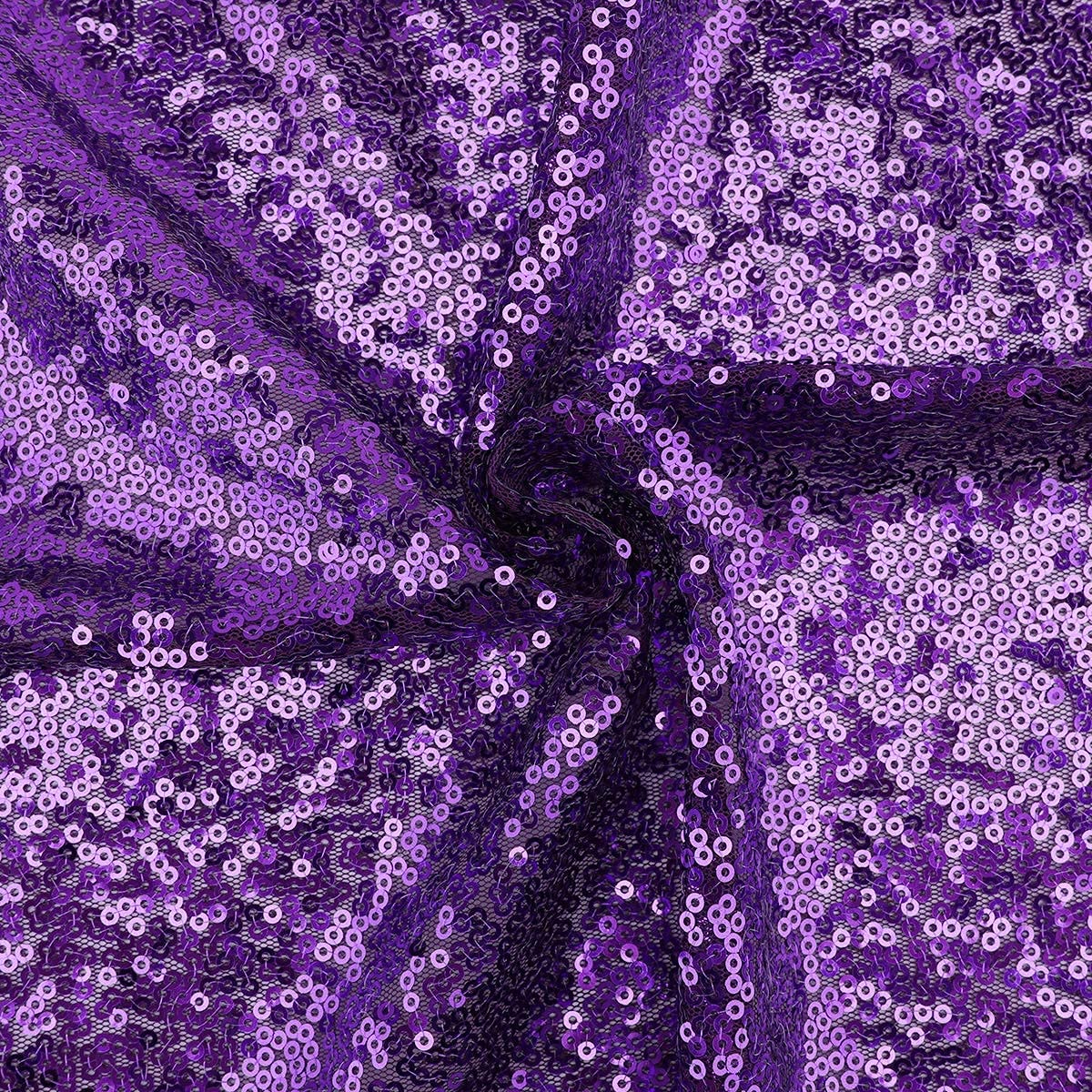 Tiosggd Purple Sequin Table Runners 12''X108'', 2 Packs Glitter Fabric Table Runner For Baby Shower Graduation Celebration Birth