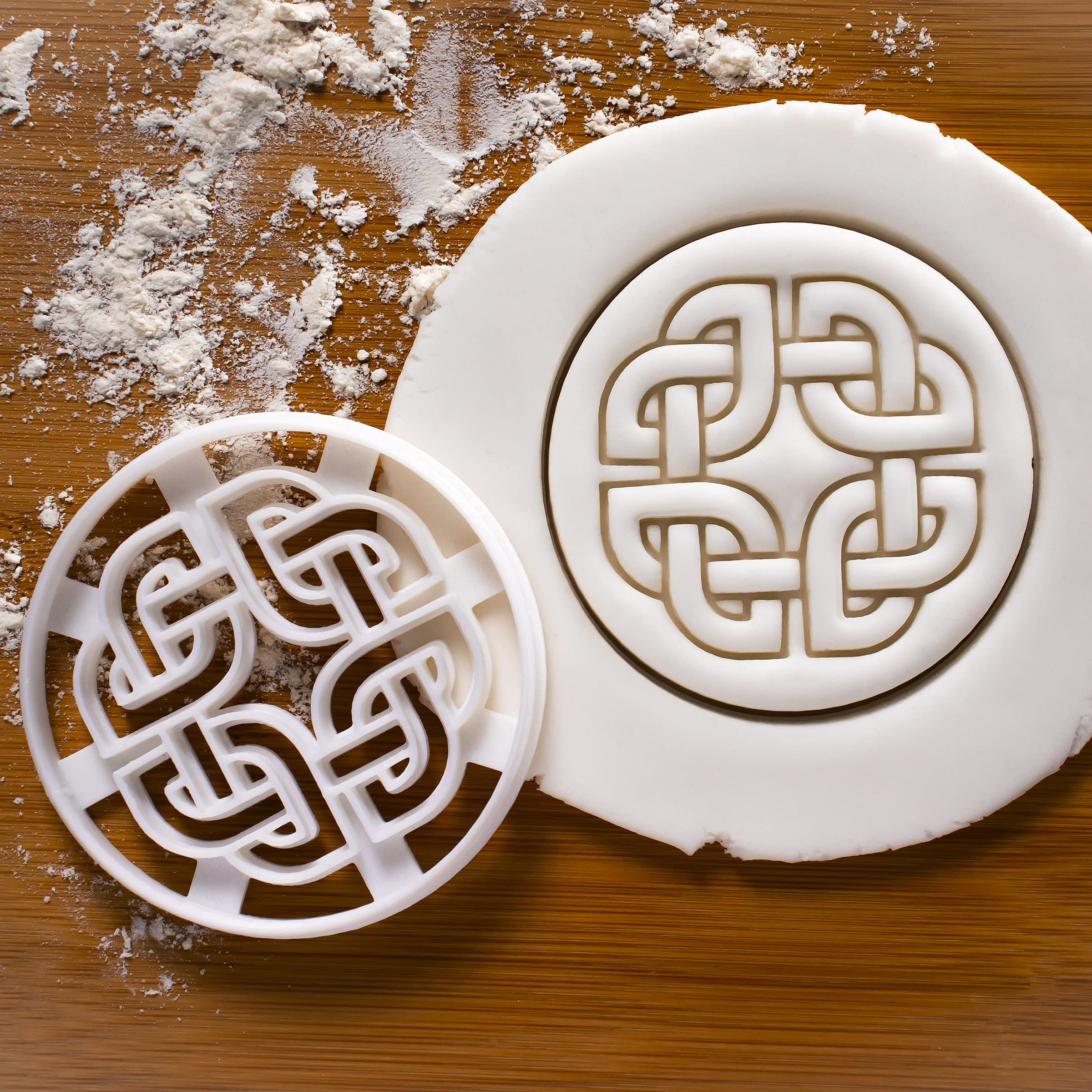 Set Of 3 Nordic Runes Cookie Cutters (Designs: Celtic Shield Knot, Triskelion, & Valknut), 3 Pieces - Bakerlogy