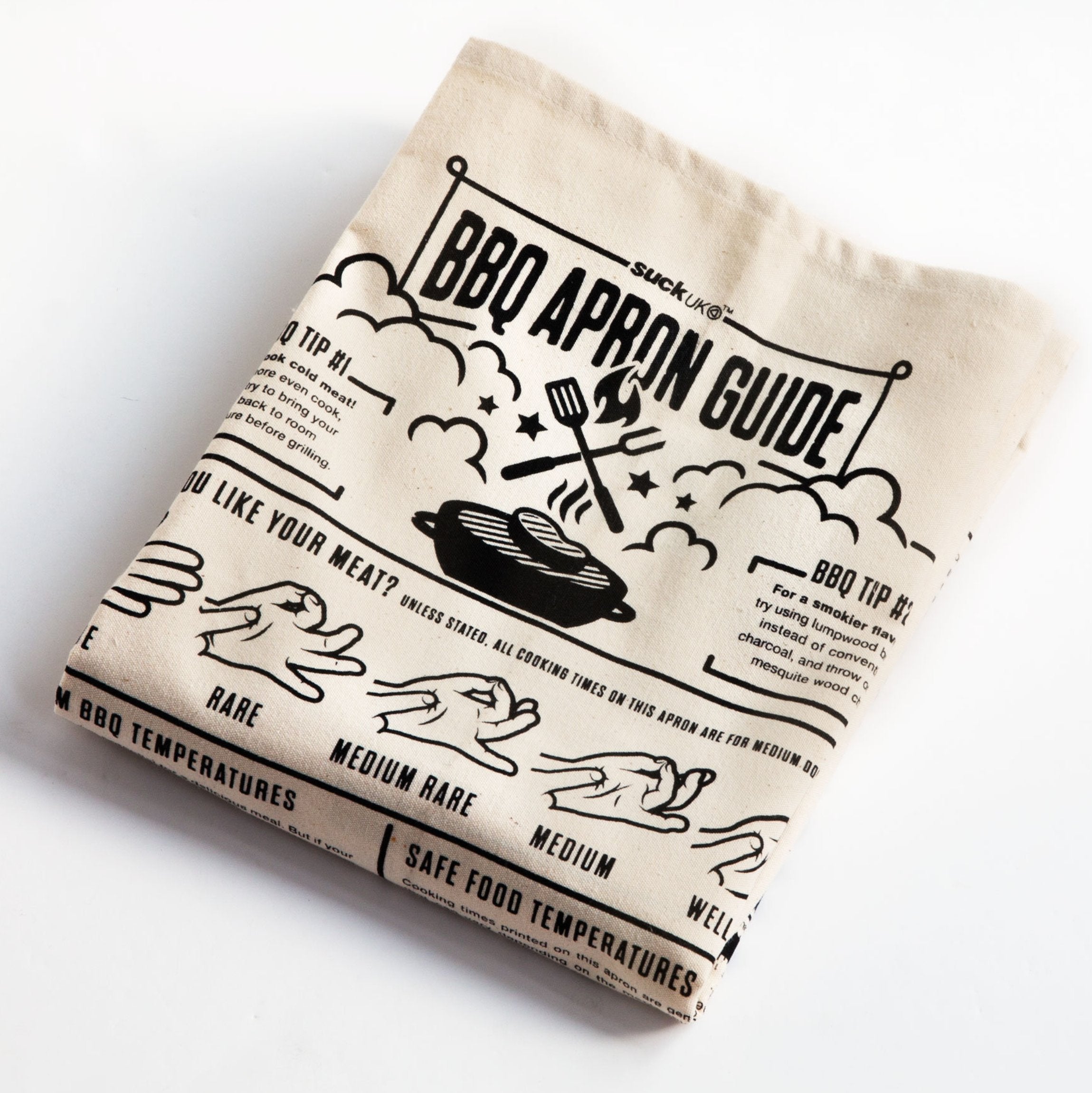 Suck Uk Bbq Apron Cooking Guide-Full Length And 100% Unbleached Cotton Canvas