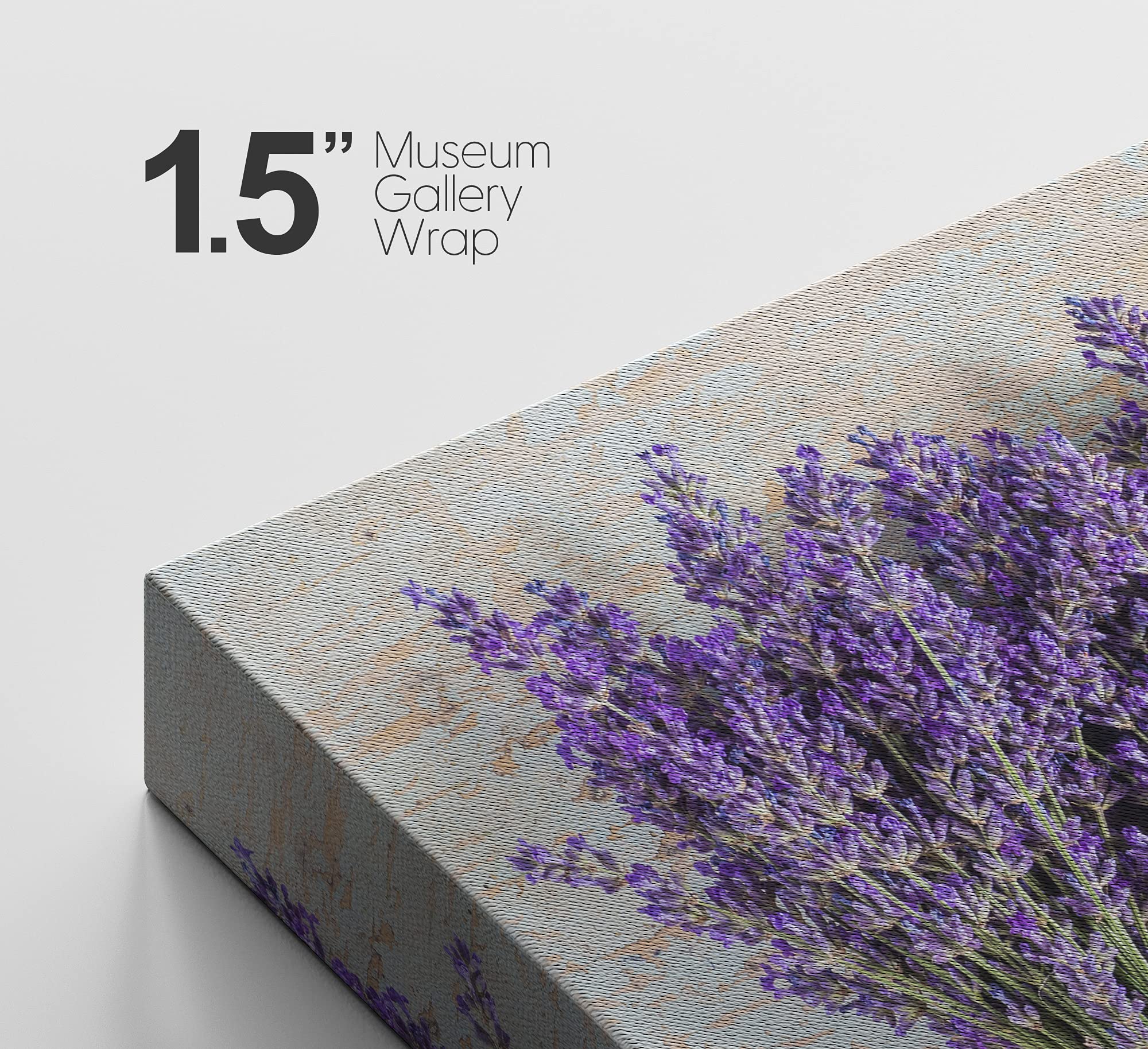 Signford Canvas Print Wall Art Lavender Bunches With Twine Rope Floral Plants Photography Modern Art Rustic Landscape Multicolor