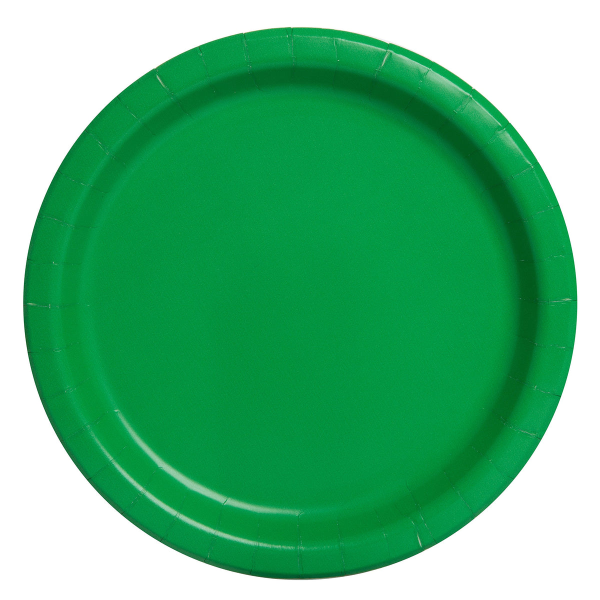 Unique Industries Solid Round Dinner Paper Plates, 9'', 16 Pcs, Emerald Green