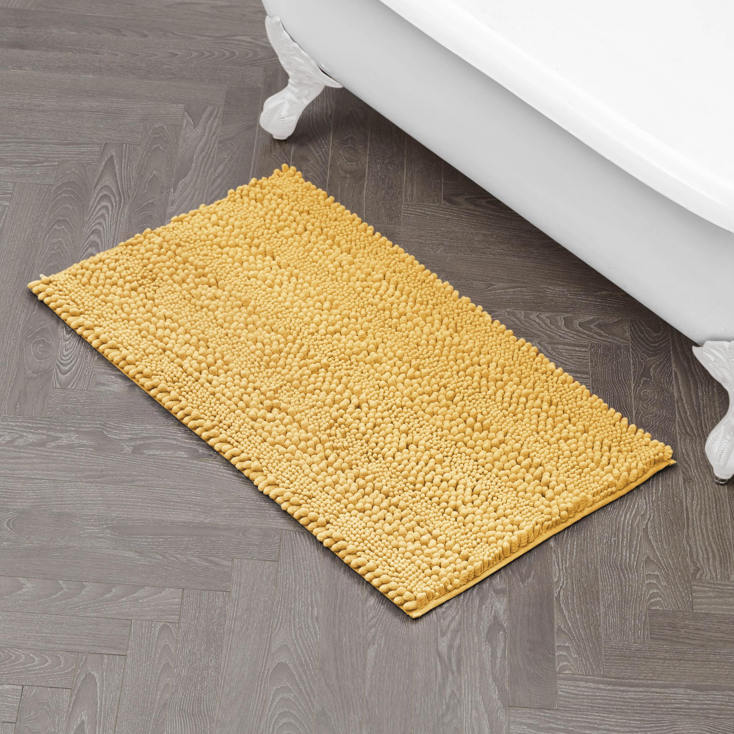 Laura Ashley - Astor Chenille Bath Mat | 100% Polyester | Premium Bathroom D  Cor | Machine Washable | Tpr Backing | Measures 20