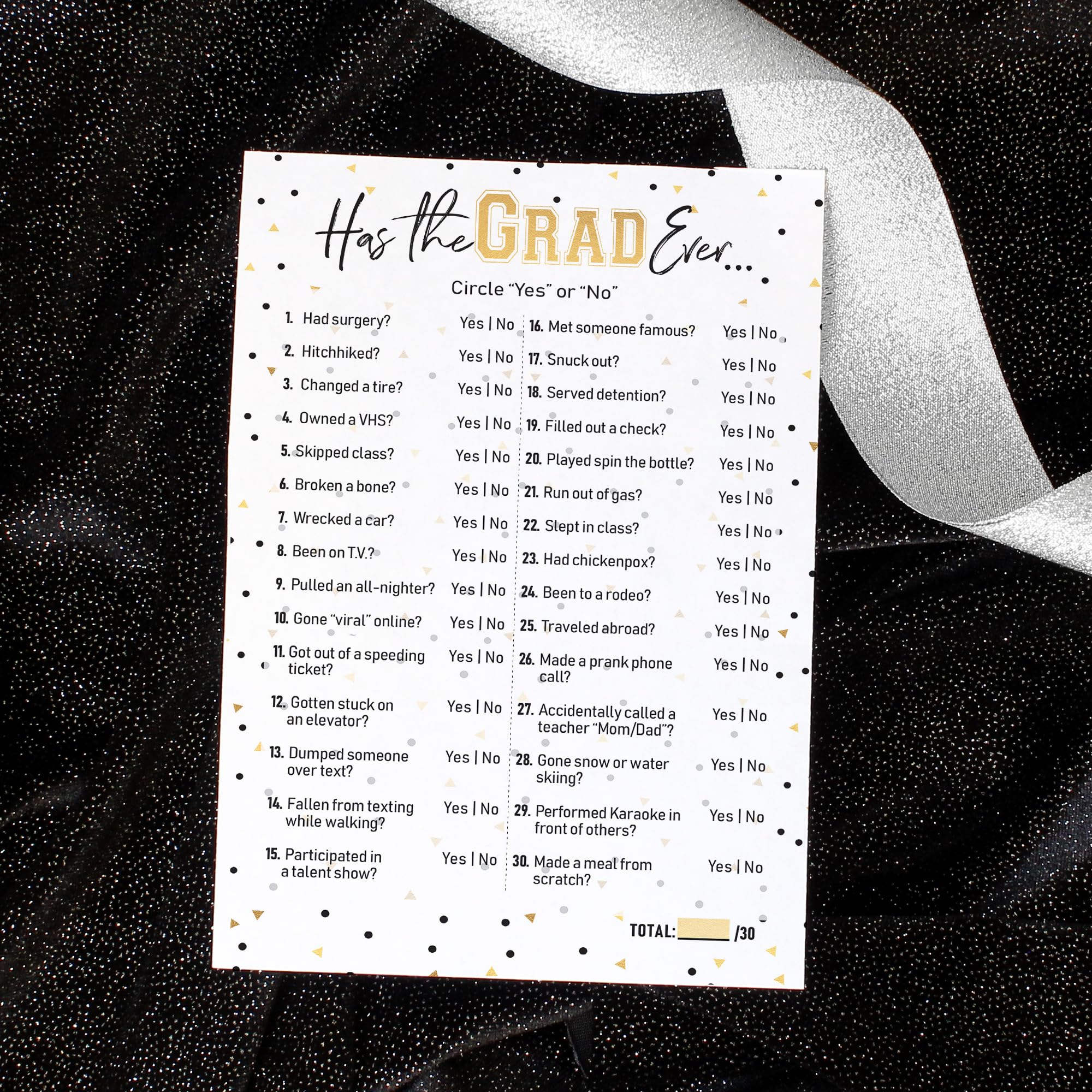 Distinctivs Has The Grad Ever Graduation Party Game - 25 Cards