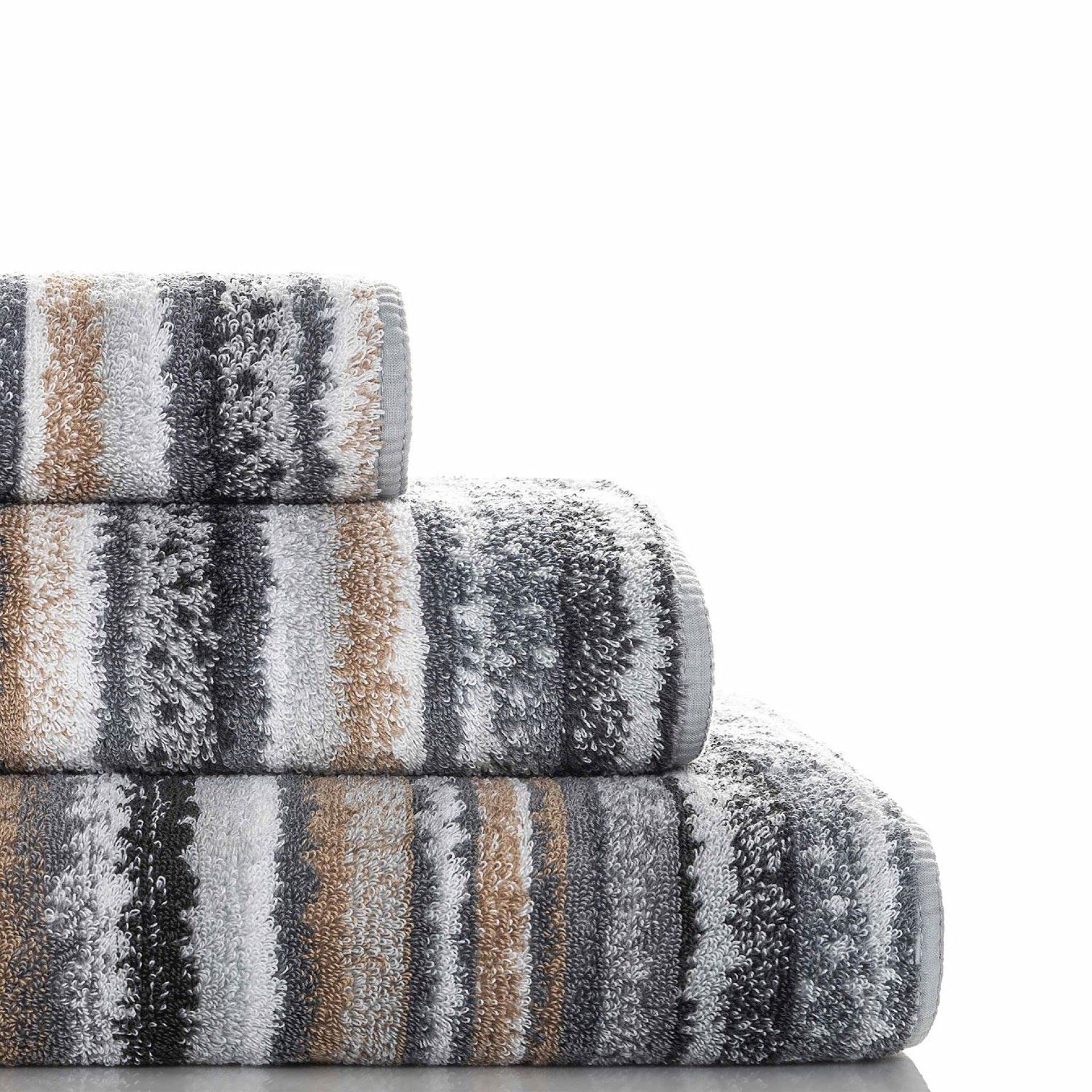 Graccioza Venice Guest Towel (12'' X 20'') - Grey - Made In Portugal, 600-Gsm, Combed Cotton