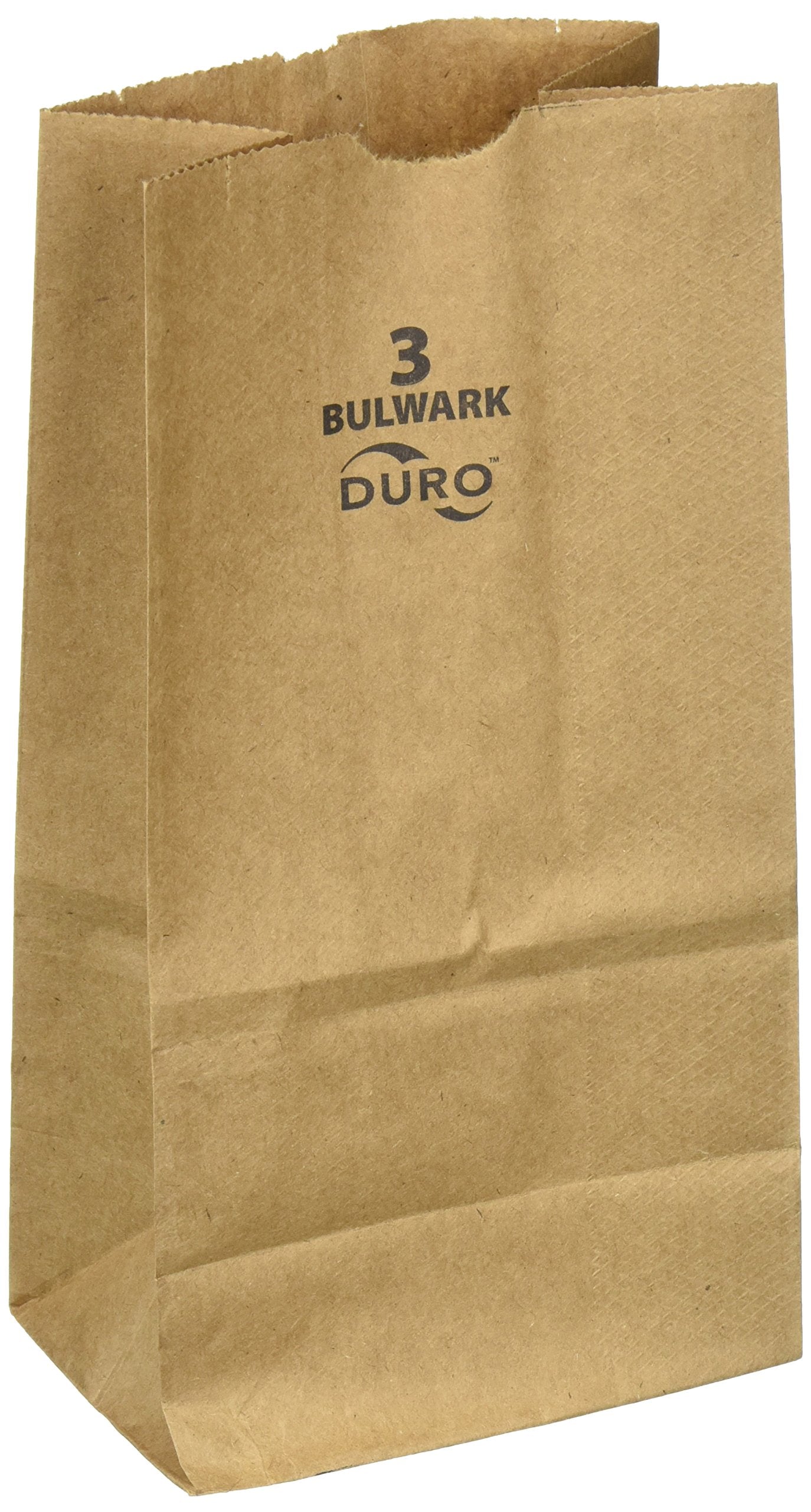 Duro Bulwark Grocery Bag, Heavy Duty Kraft Paper, 3 lb Capacity, 4-3/4 x2-15/16 x8-9/16 500 ct, ID# 30903