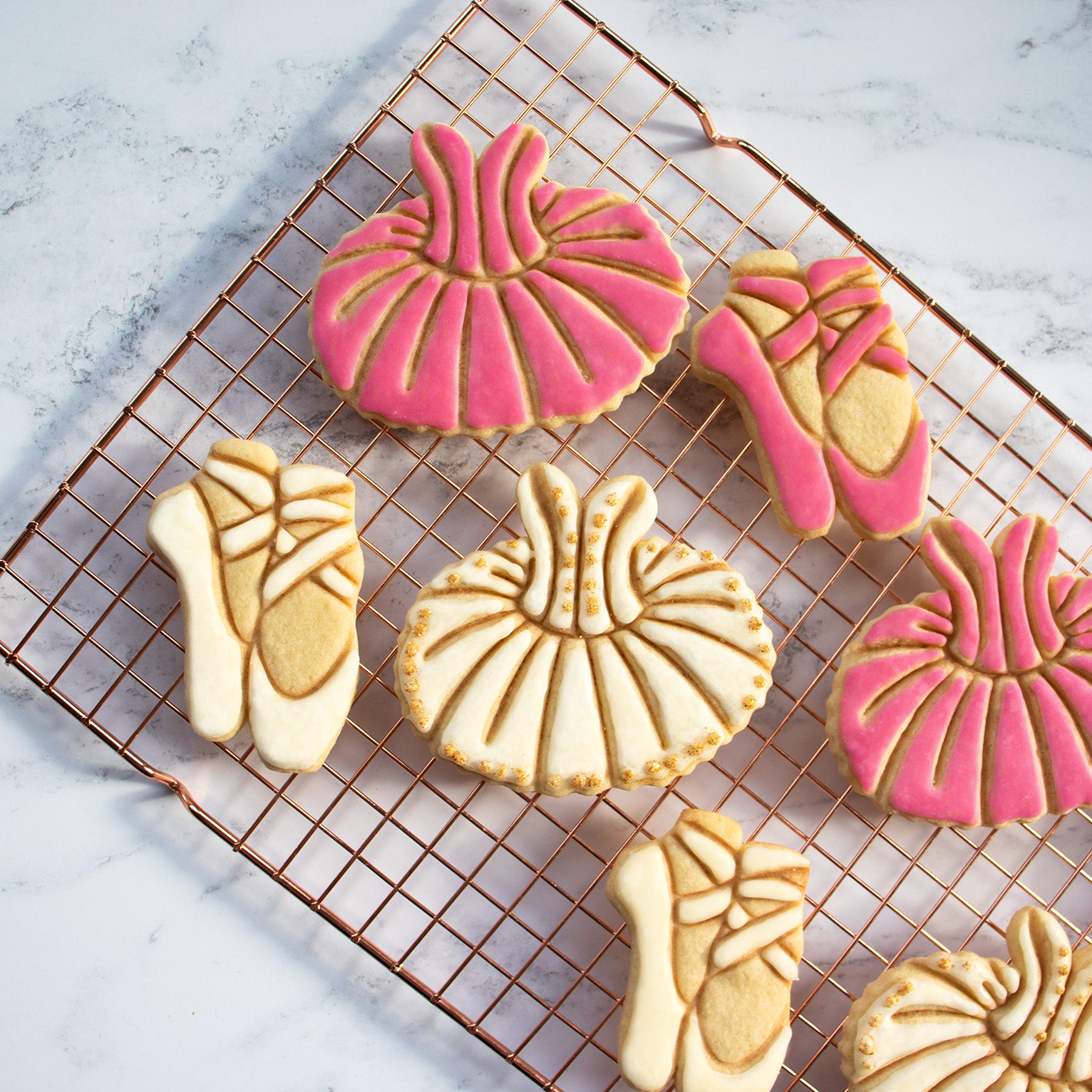 Set Of 2 Ballet Themed Cookie Cutters (Designs: Tutu And Ballet Shoe), 2 Pieces - Bakerlogy