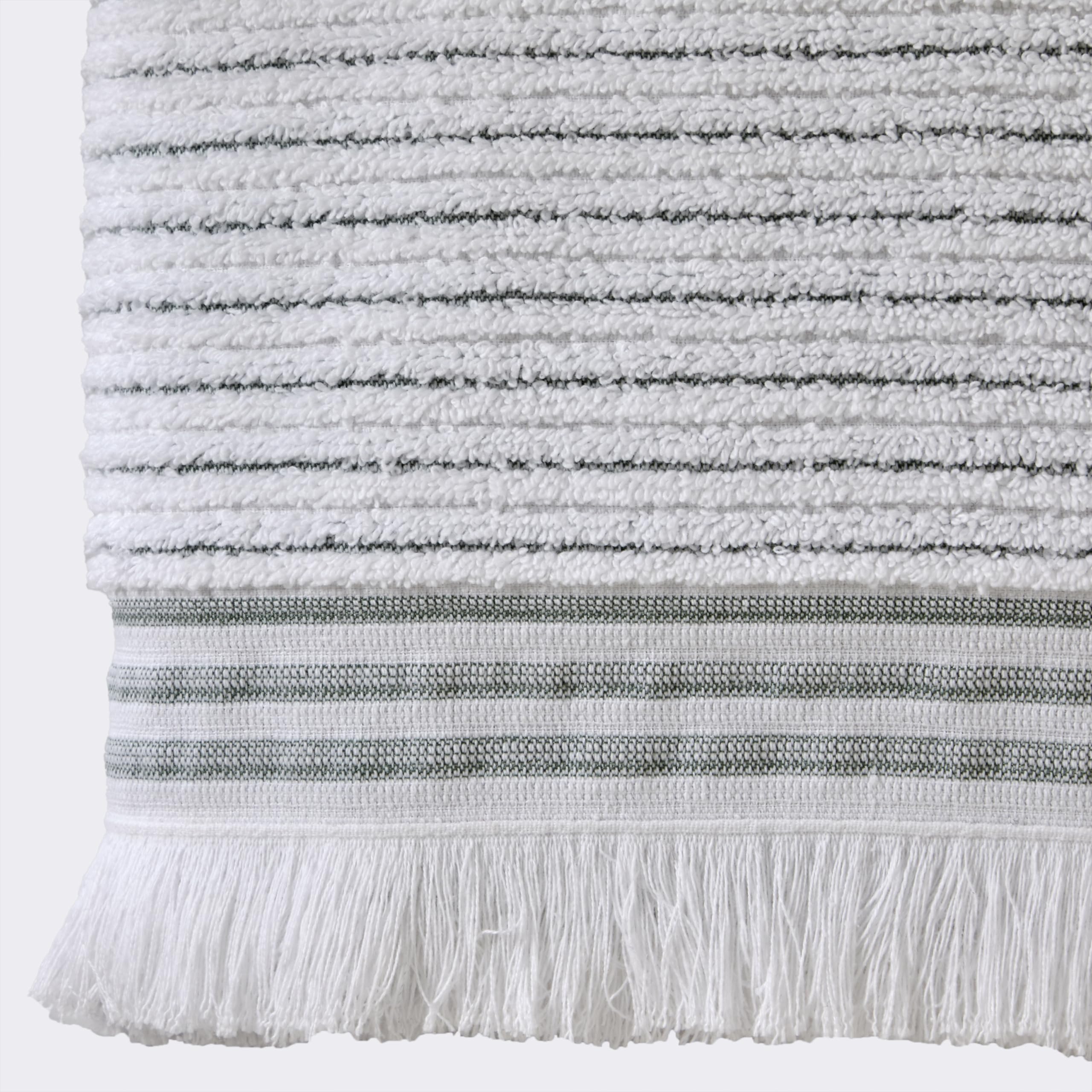 Skl Home Subtle Stripe Bath Towel, Sage