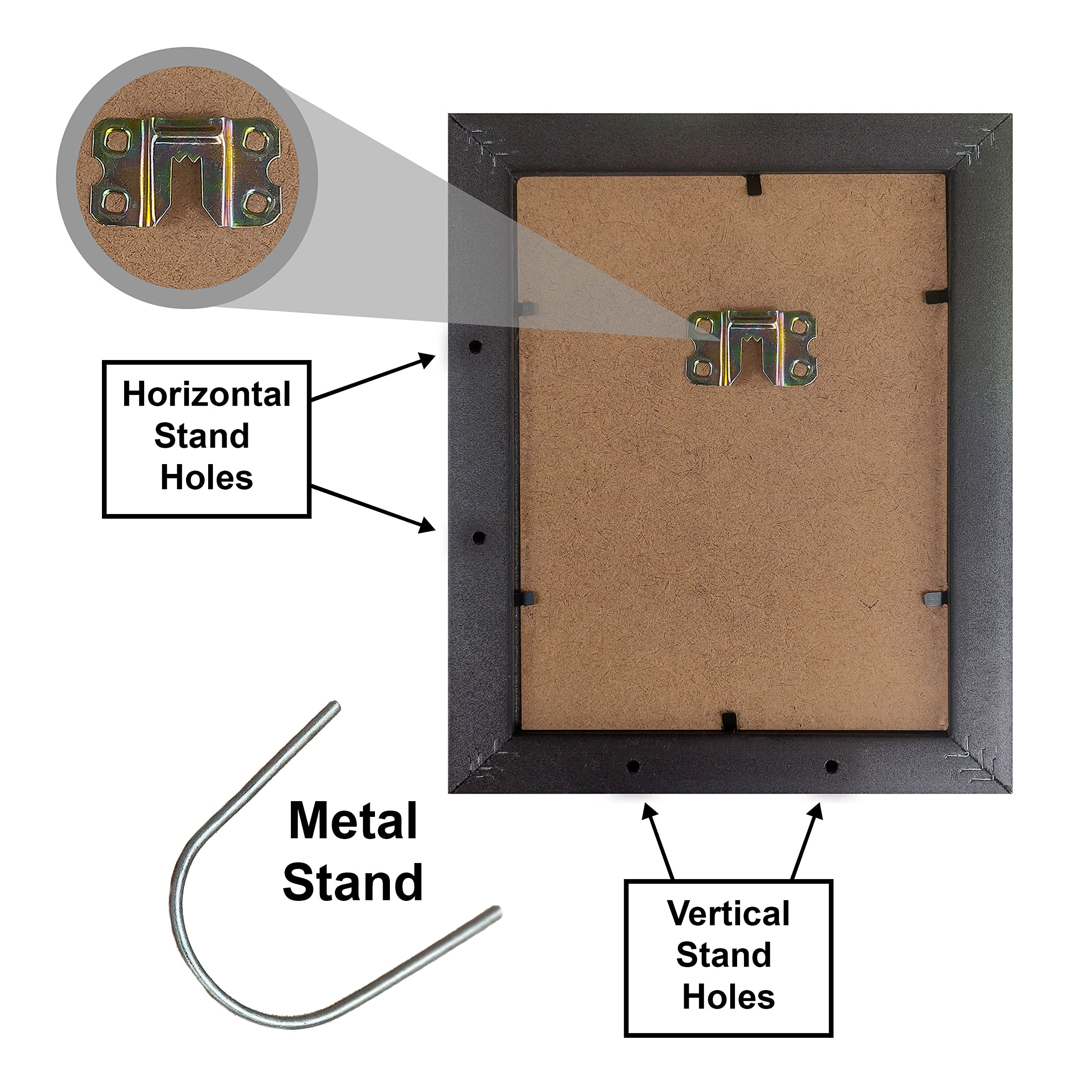 Indianara Panchmukhi Hanuman Anjaneya Framed wall Painting with Table Top 1907TTR (8 ix 6 inch) -WITH FRAME & GLASS