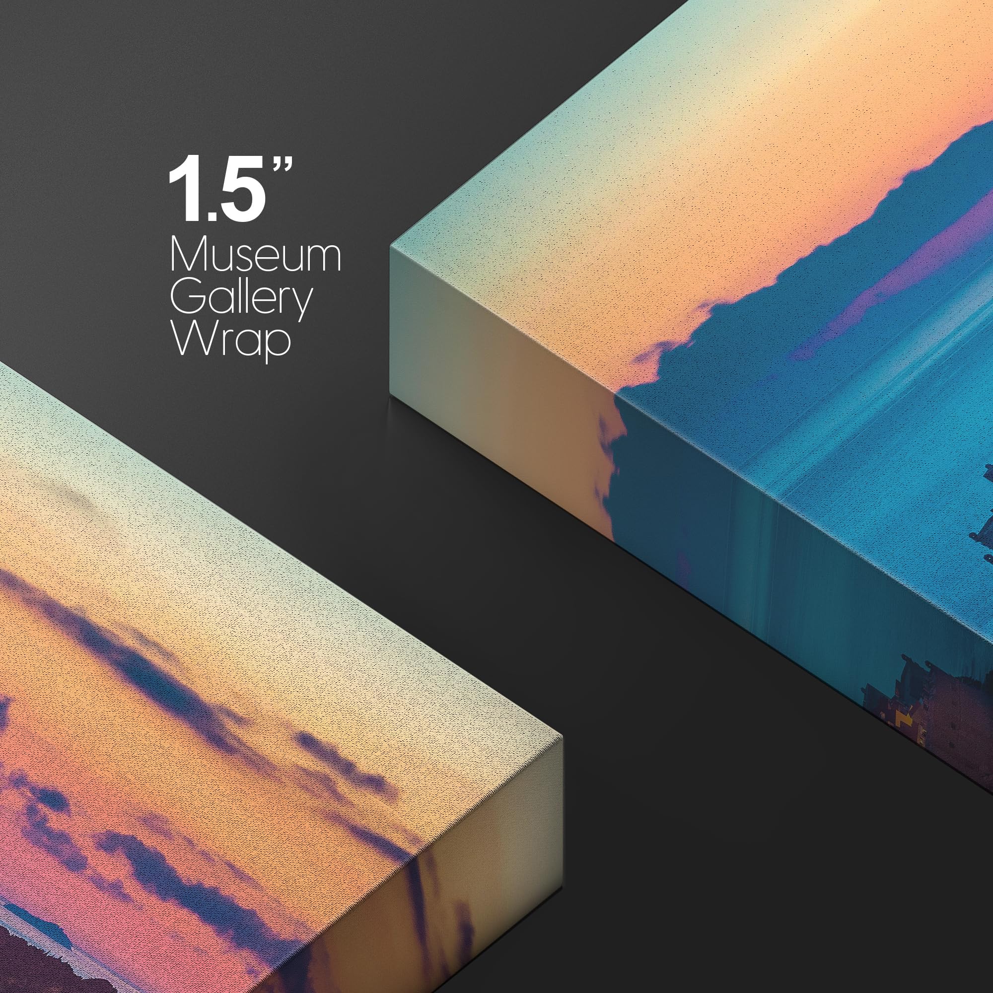 Wall26 Canvas Print Wall Art Vibrant Pastel Sunset Ocean Greek Island Nature Wilderness Photography Realism Rustic Scenic Landsc