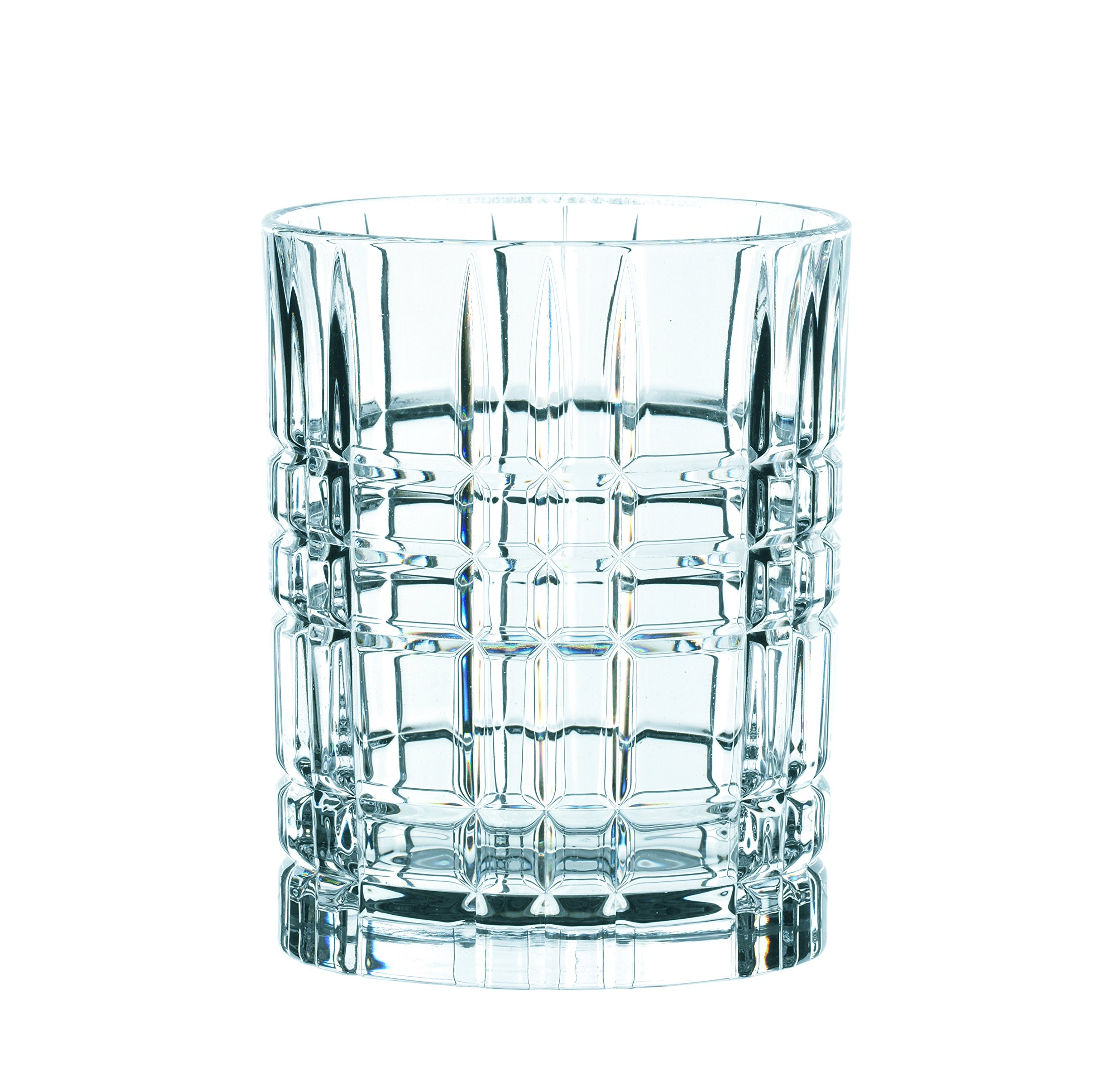 Nachtmann Highland Square Tumbler Set Of 12 | Mixed Drinkware Set | Hiball Tumbler And Rock Drinking Glass | Kitchen Glassware |