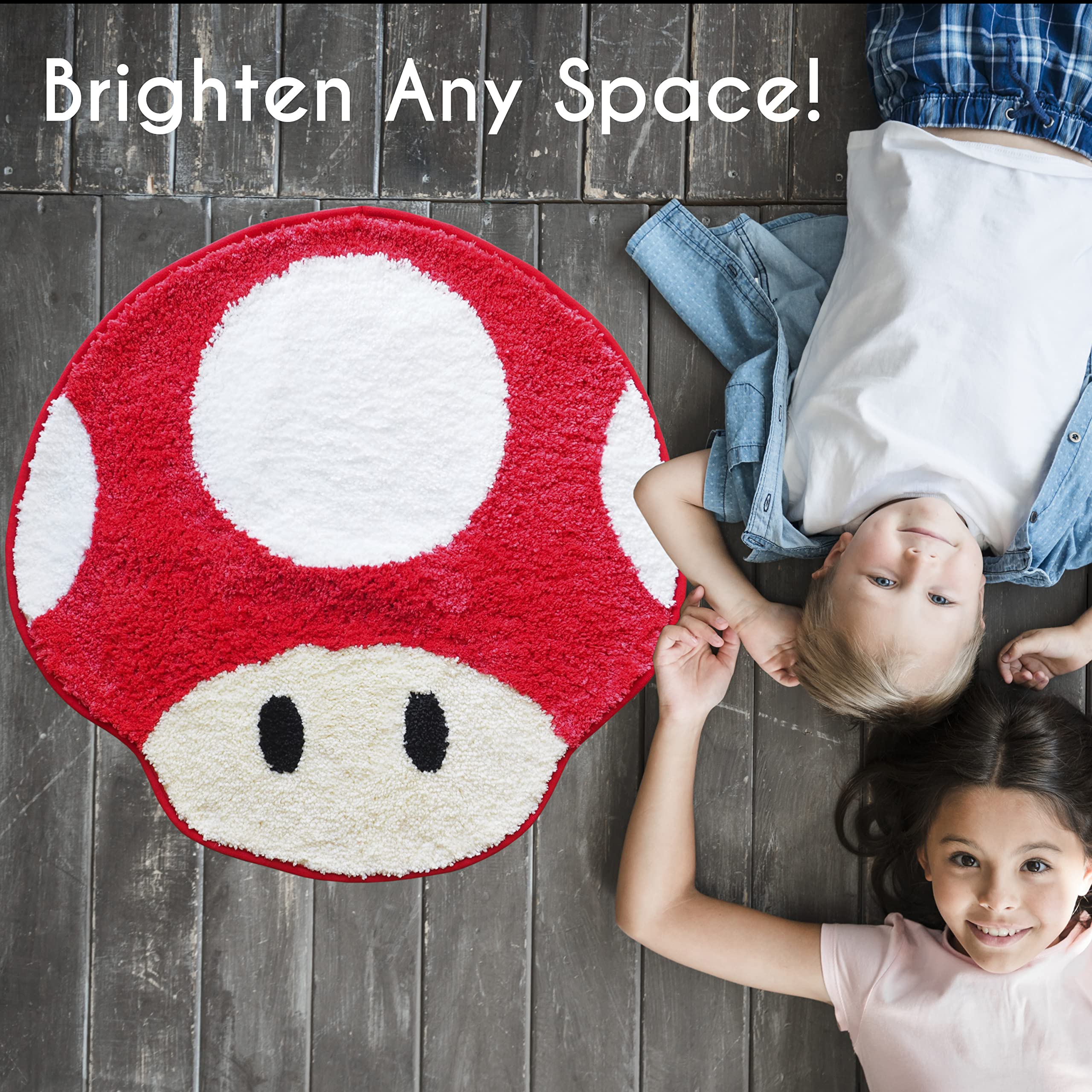 Evovee Ladybug Rug Cute Bathroom Decor Funny Mushroom Bath Mat Shower Red Rugs Funky Bedroom Aesthetic Fun Round Preppy Cool Apa