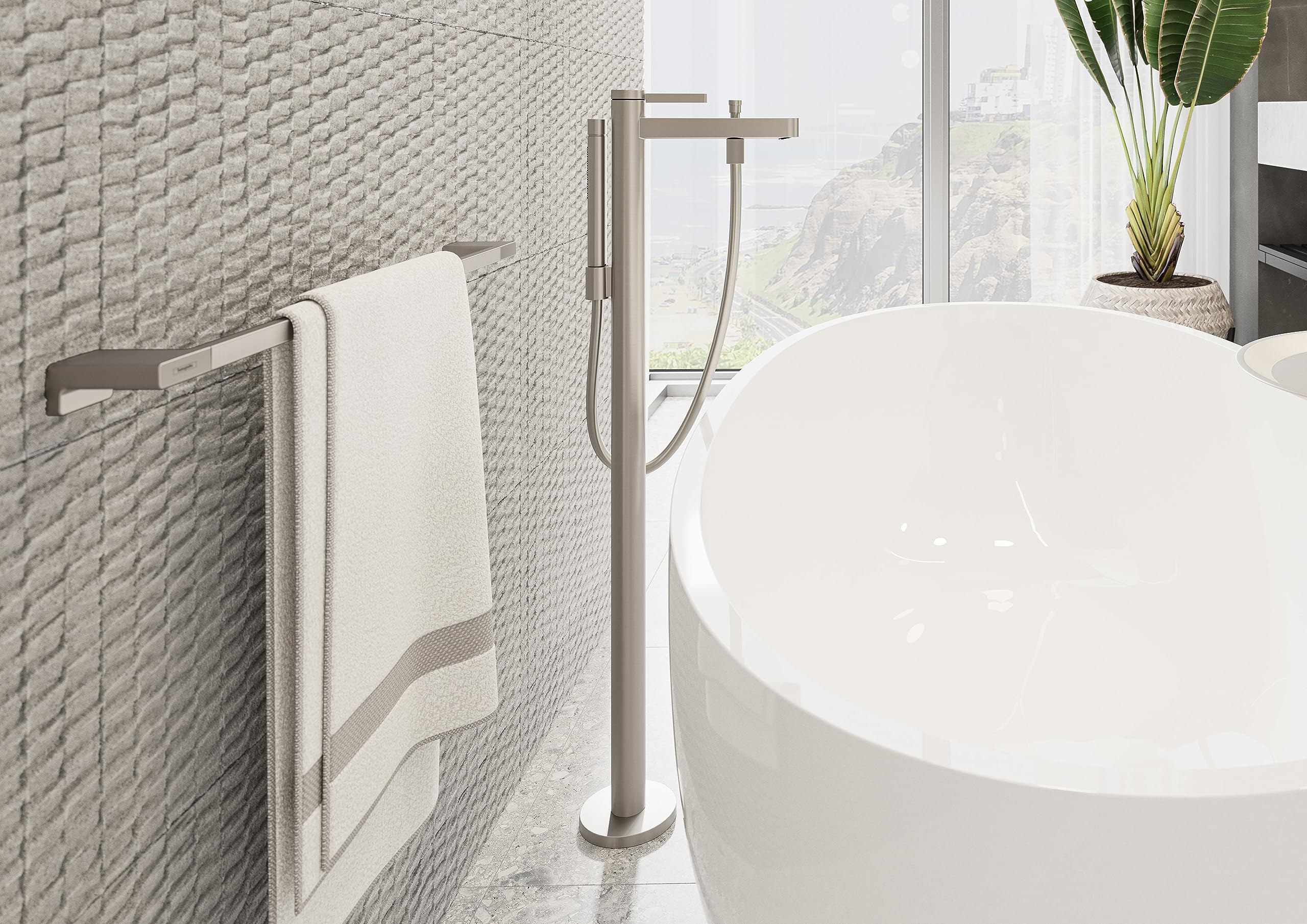 Hansgrohe Addstoris 6-Inch Corner Basket In Brushed Nickel, 41741820
