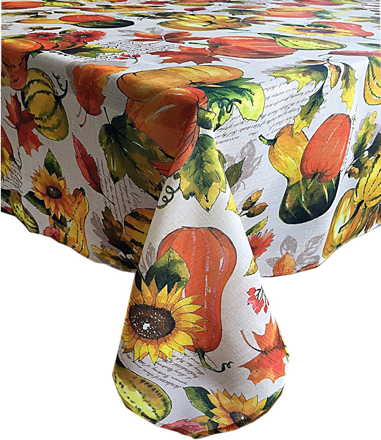 Elrene Home Fashions Grateful Season Fall Harvest Tablecloth, 60 In X 120, Oblong