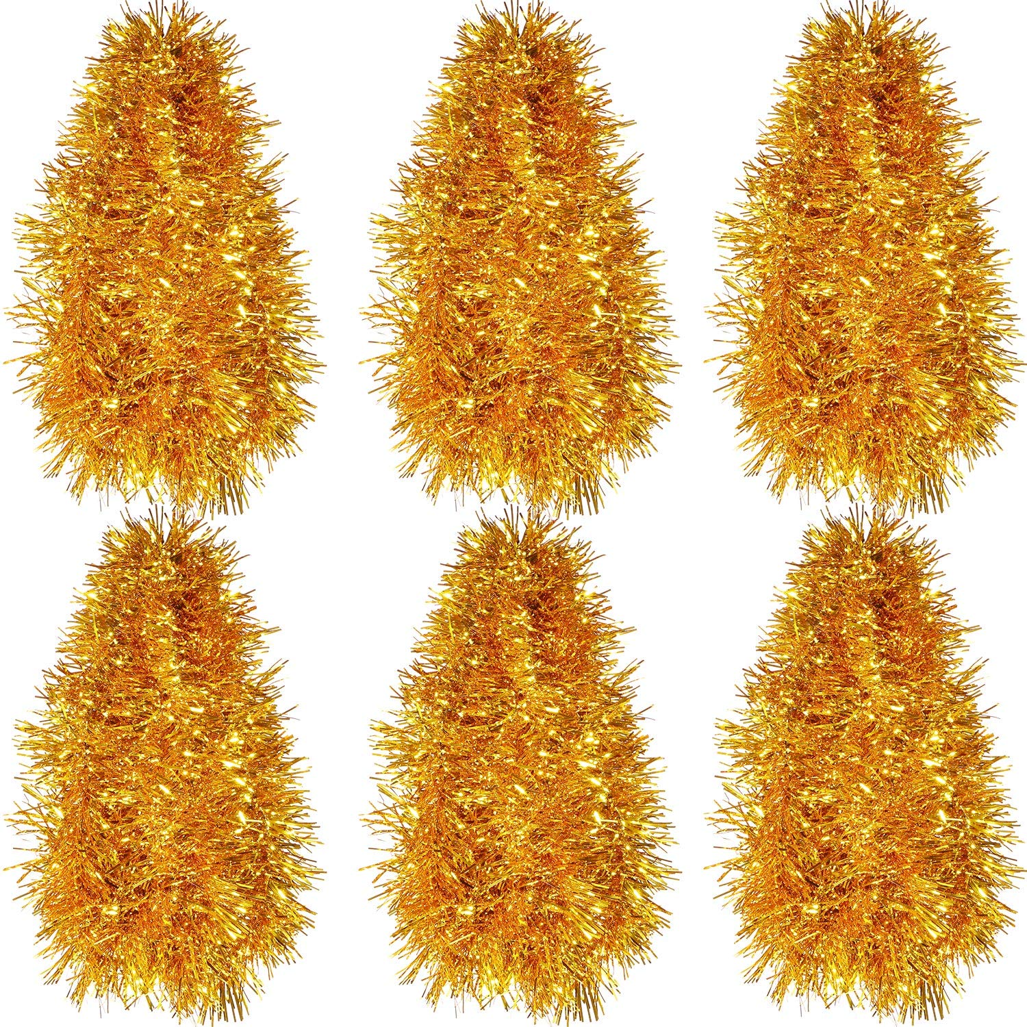 Shappy 88.5 ft 6 Rolls Mardi Gras Valentines Day Tinsel Garland Decor Glitter Metallic Twist Garland Carnival Wedding Valentine