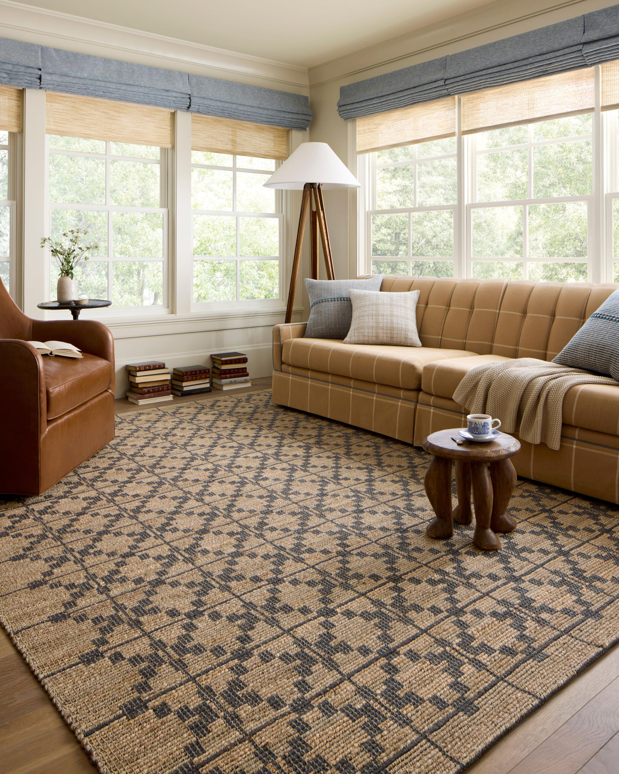 Loloi Chris Loves Julia x Judy Natural/Graphite 5-0 x 7-6 Area Rug