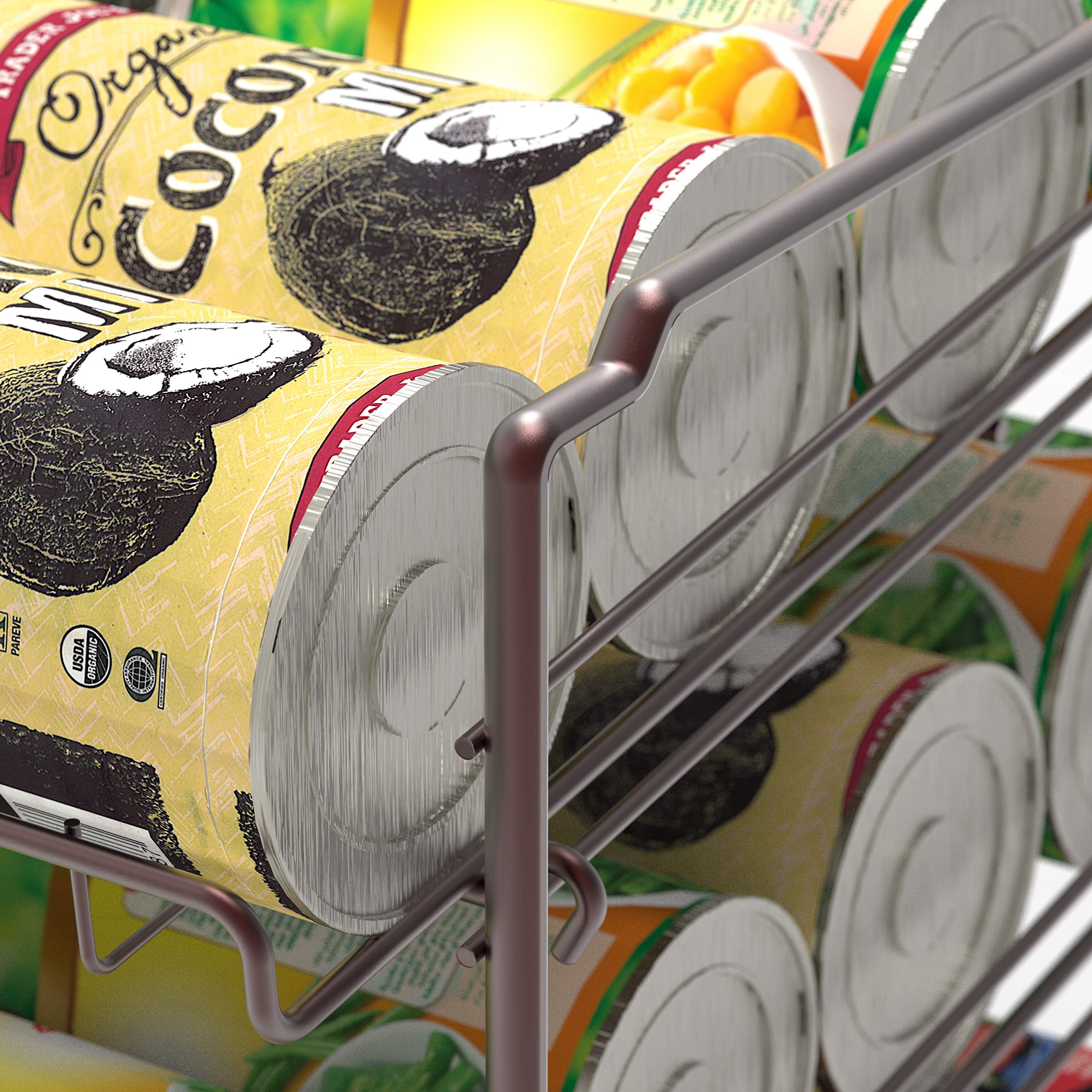 Simple Houseware Stackable Metal Can Rack Organizer, Bronze