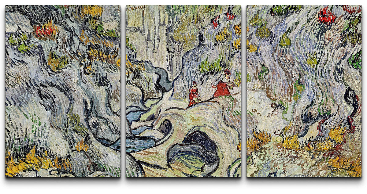 Wall26 Canvas Print Wall Art Set A Path Through A Ravine Vincent Van Gogh Classical Illustrations Fine Art Decorative Historic V