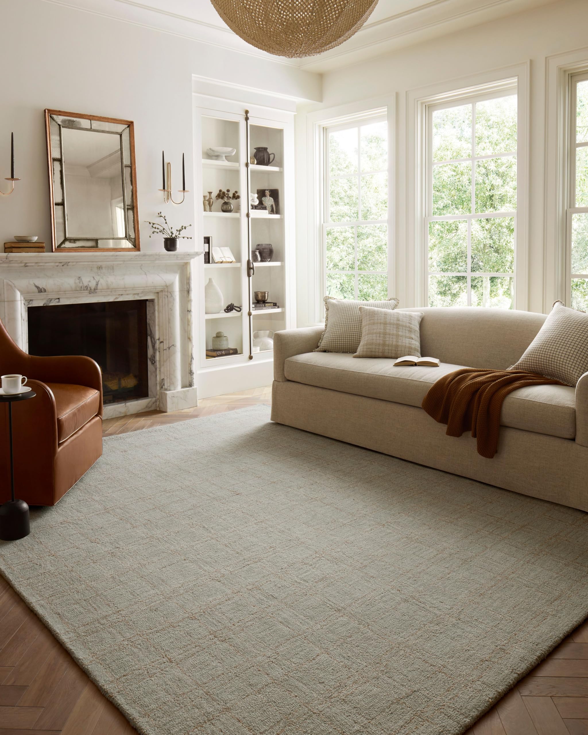 Loloi Chris Loves Julia x Polly Fog/Wheat 8-6 x 11-6 Area Rug