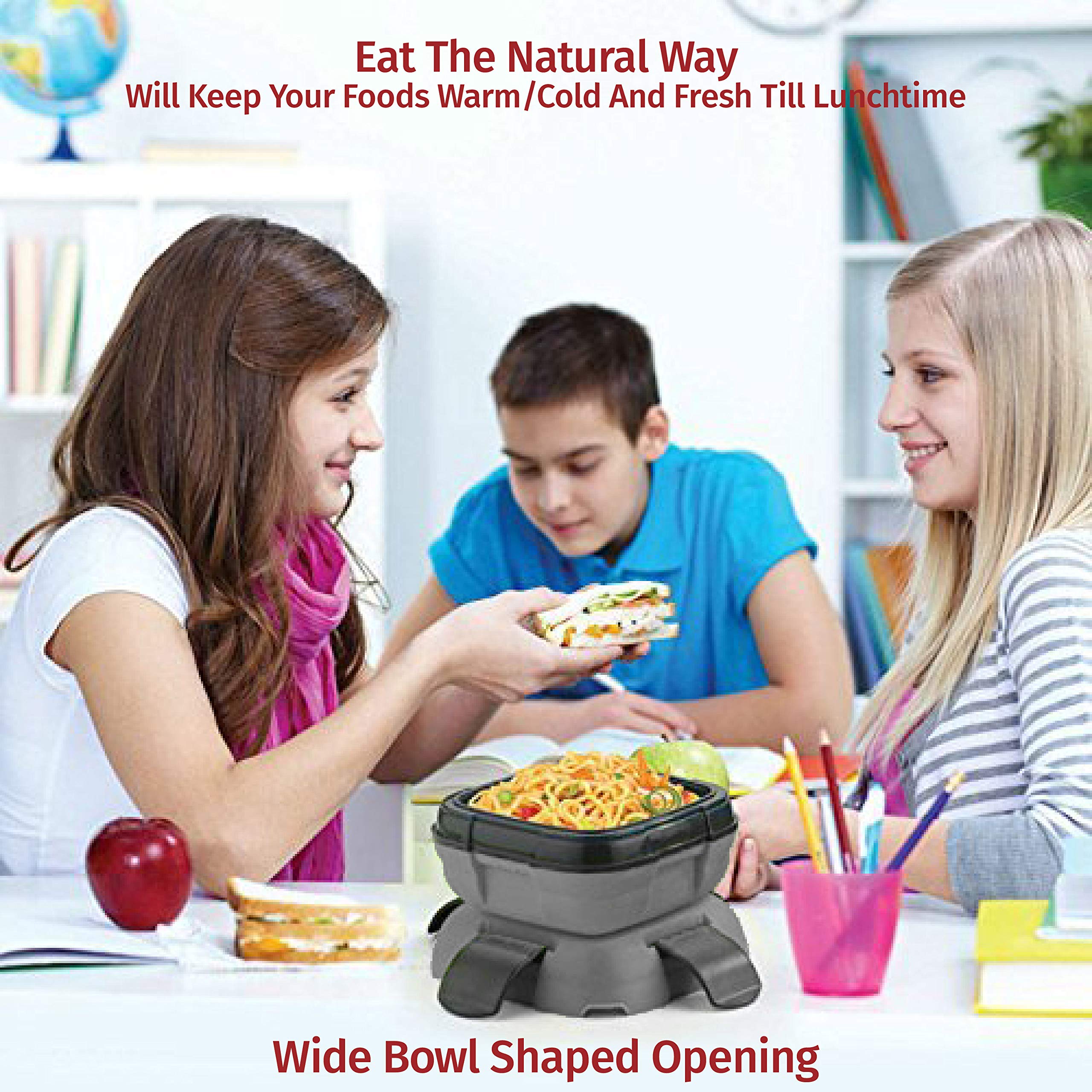 Lunch Box  Pinnacle Insulated Leak Proof Lunch Box For Adults And Kids - Thermal Lunch Container With New Heat Release Valve 16