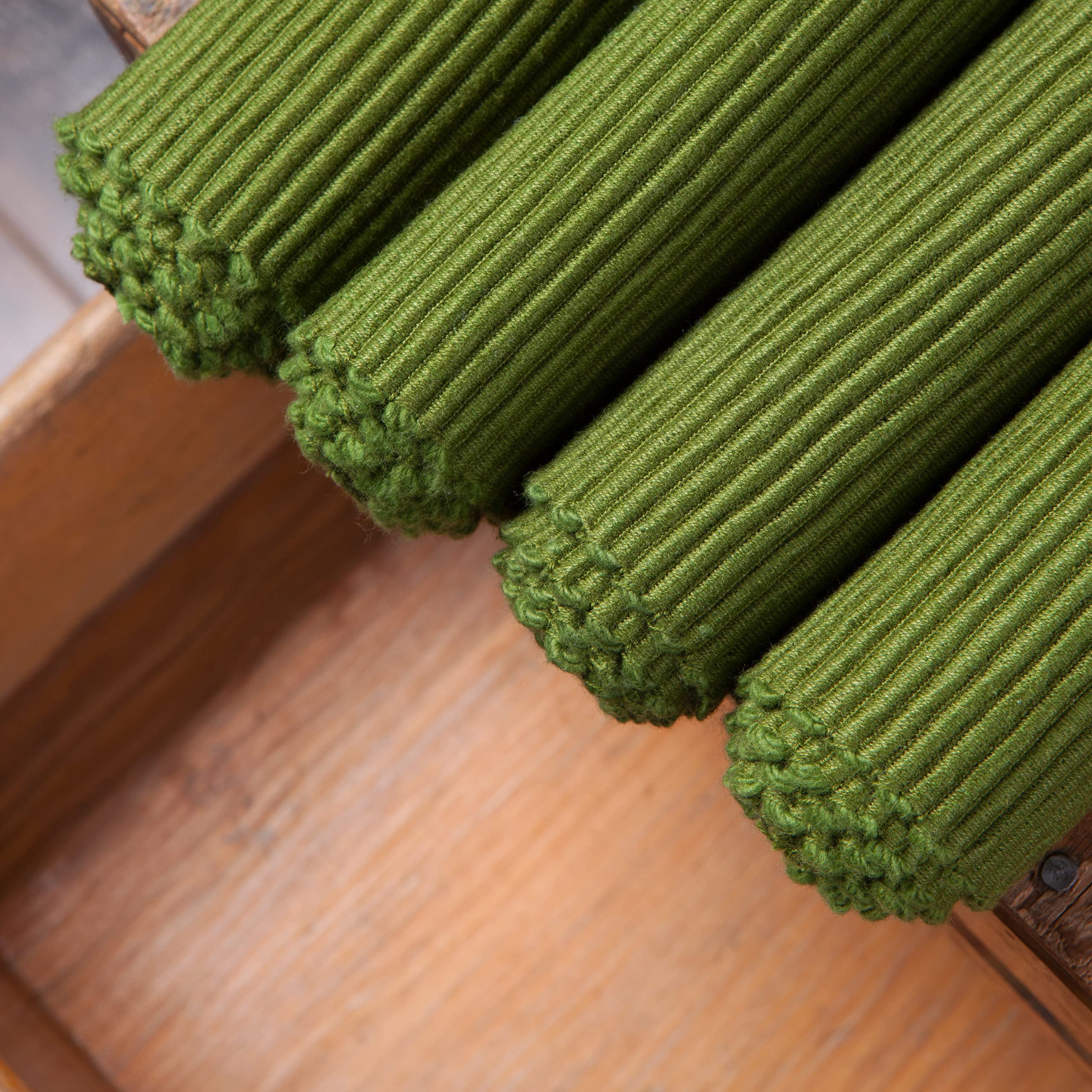 Now Designs Spectrum Placemats Thick Ribbed Cotton, Fir Green, 19X13 Inches, Set Of 4