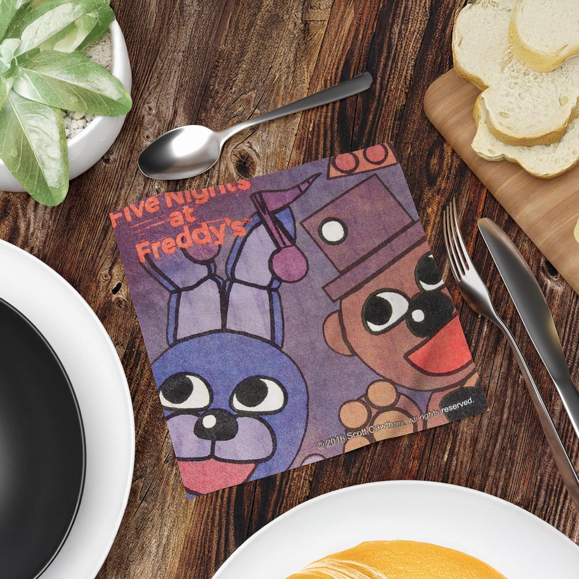 Five Nights At Freddy'S 16 Count 10'' Square Beverage Napkins