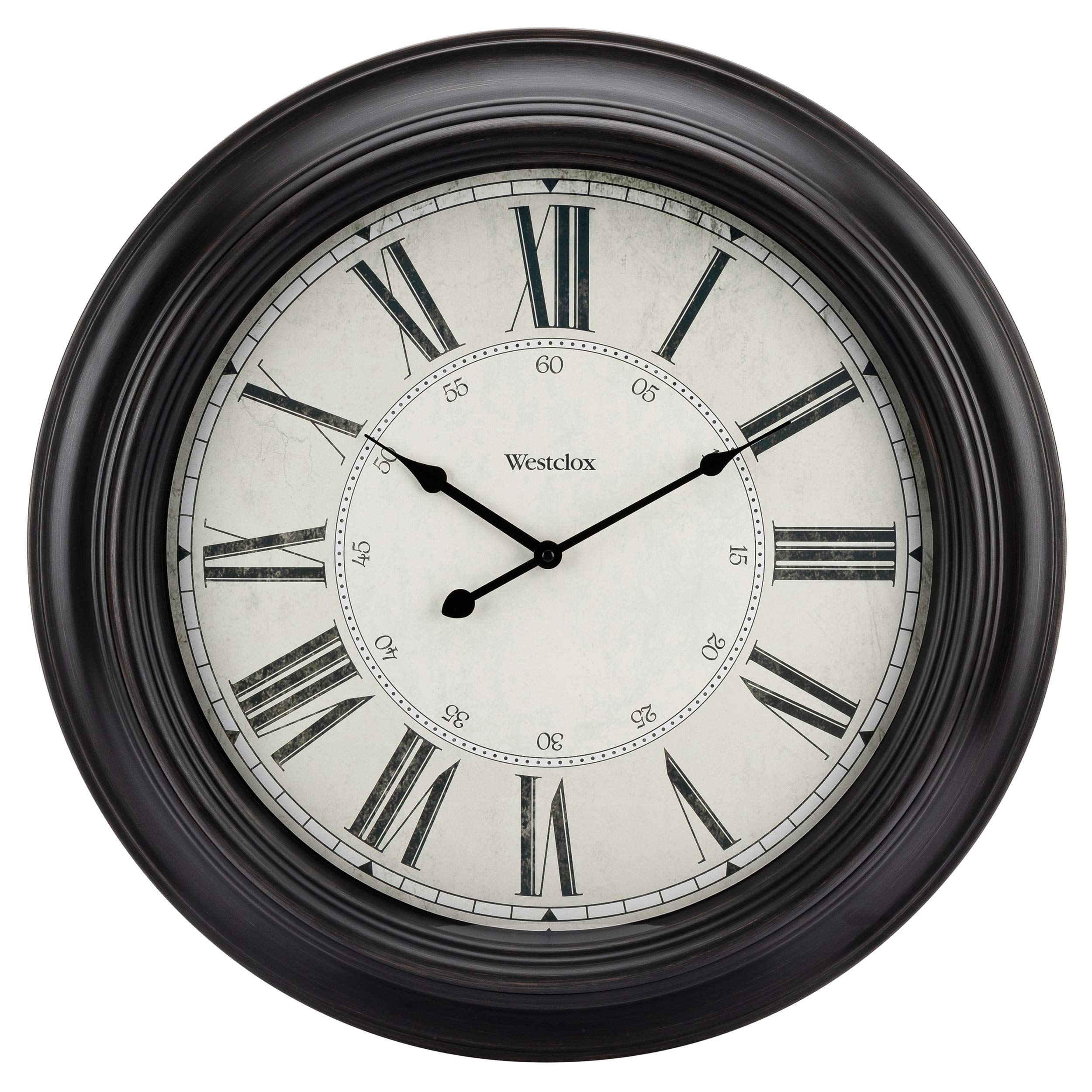 Westclox 32213VBK 24 inch Traditional Wall Clock Battery-Operated Clock for Living Room, Bedroom, Office | Ideal Housewarming Gi