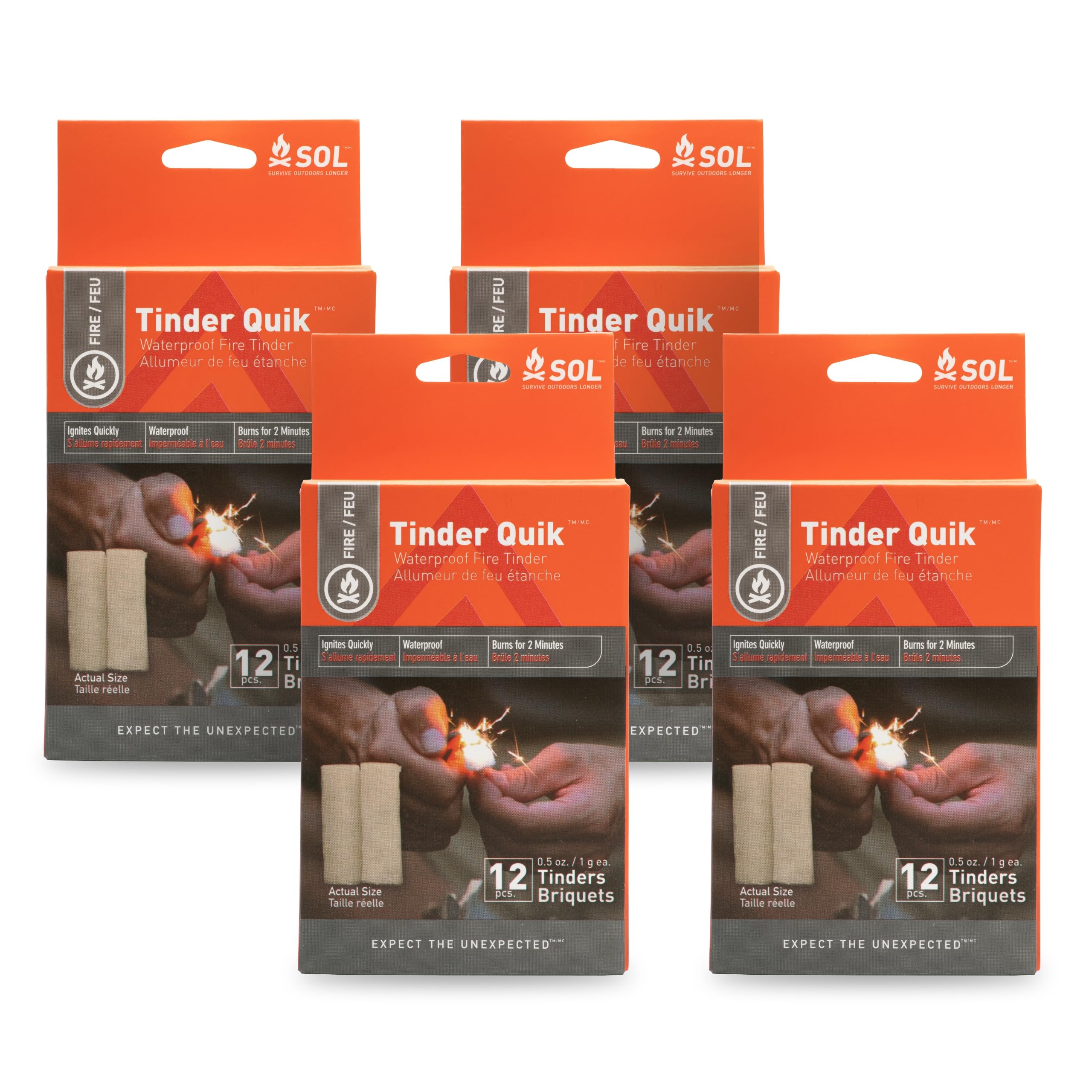 S.O.L. Tinder Quik - (Pack Of 4)