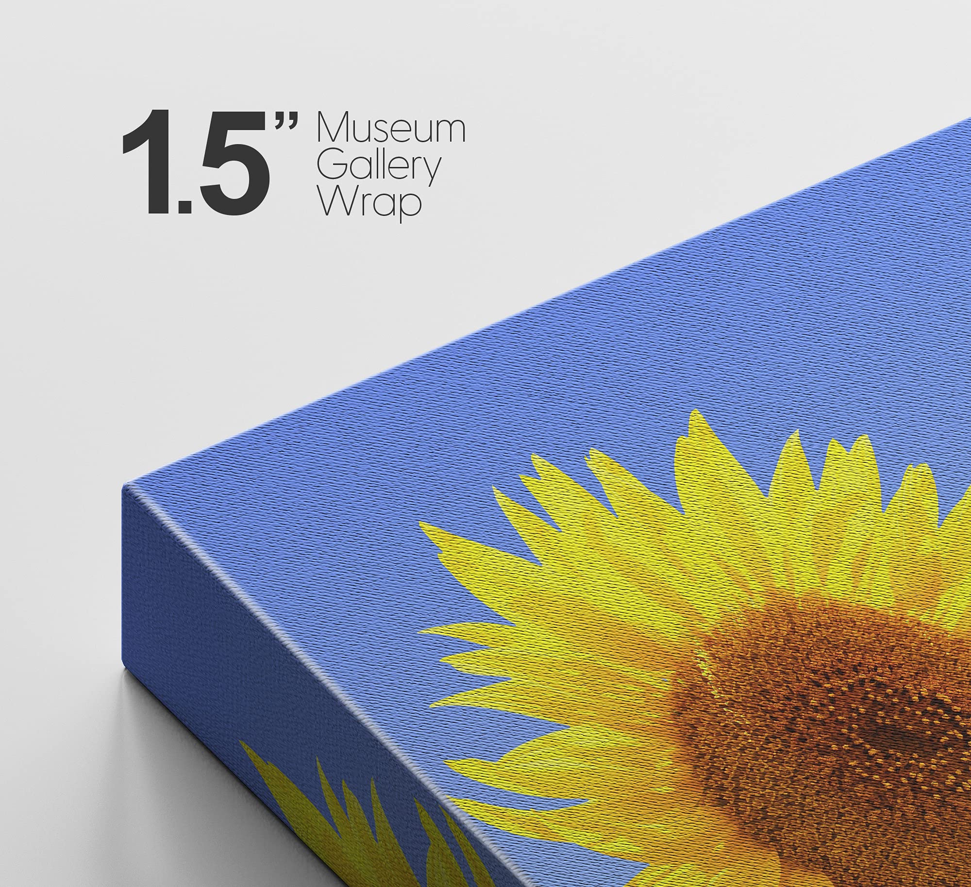Signford Canvas Print Wall Art Sunflower Closeup In Field Floral Plants Photography Realism Contemporary Scenic Colorful Multico