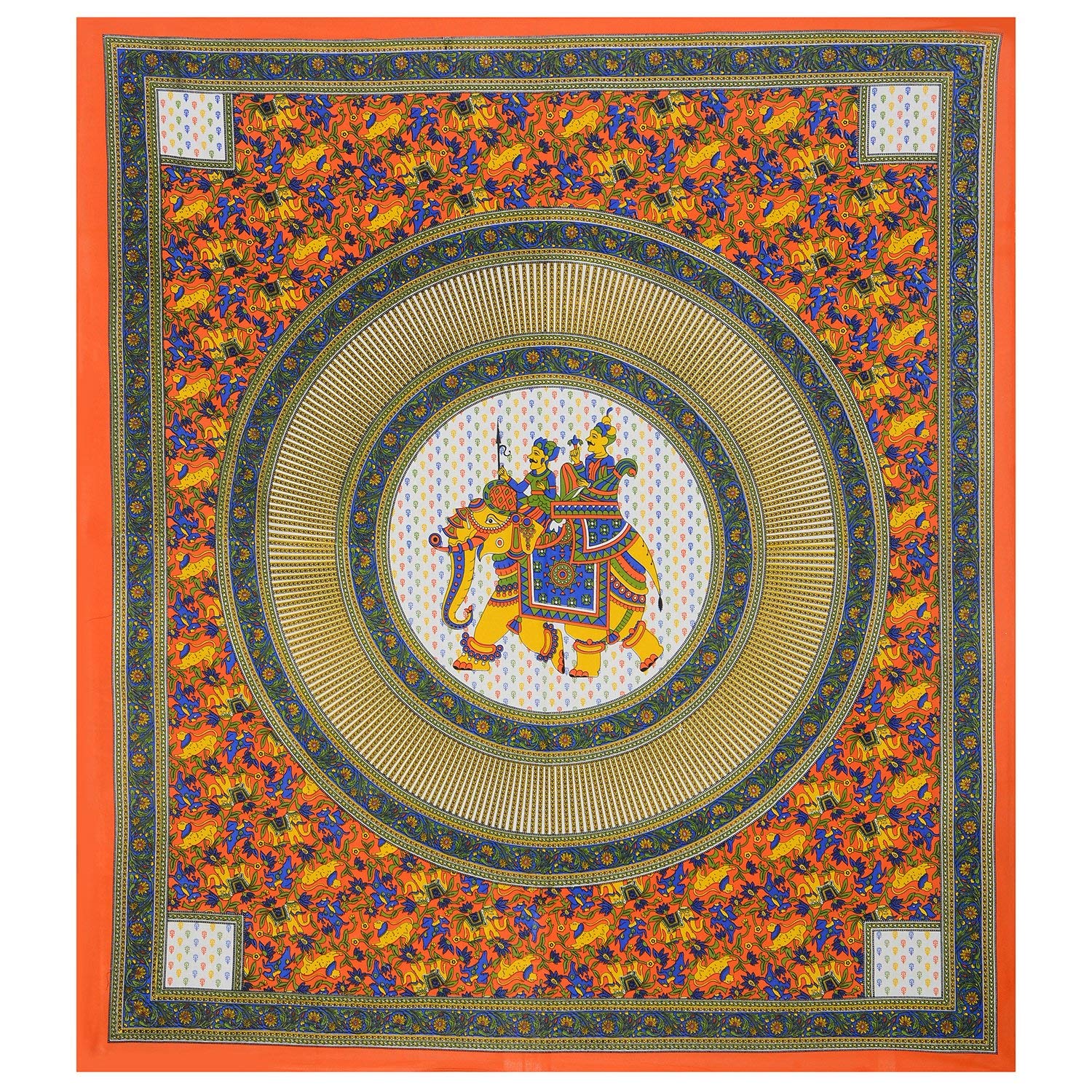 Ubania Collection Cotton 144 Tc Bedsheet (King_Orange)