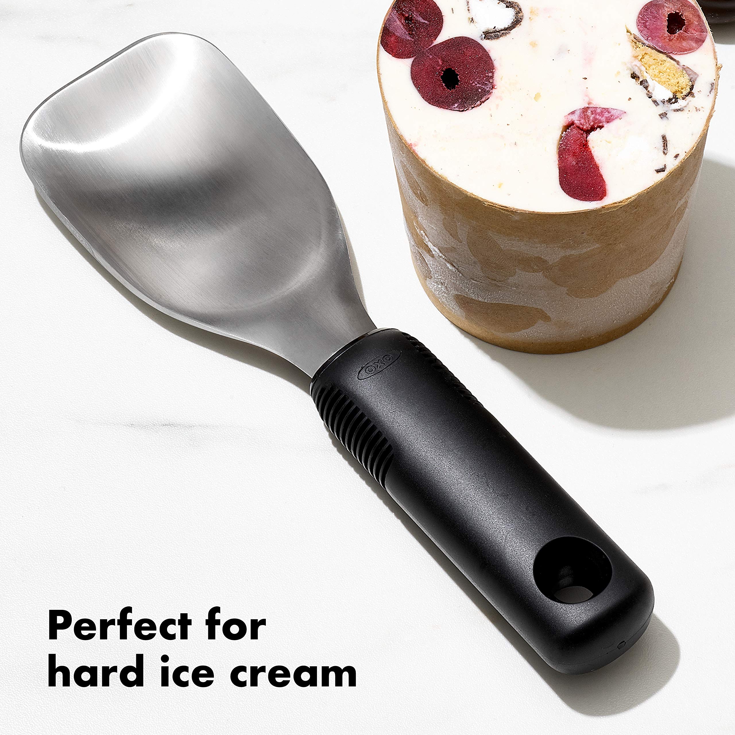 OXO Good Grips Stainless Steel Ice Cream Spade, One Size, Black, Model 11294900