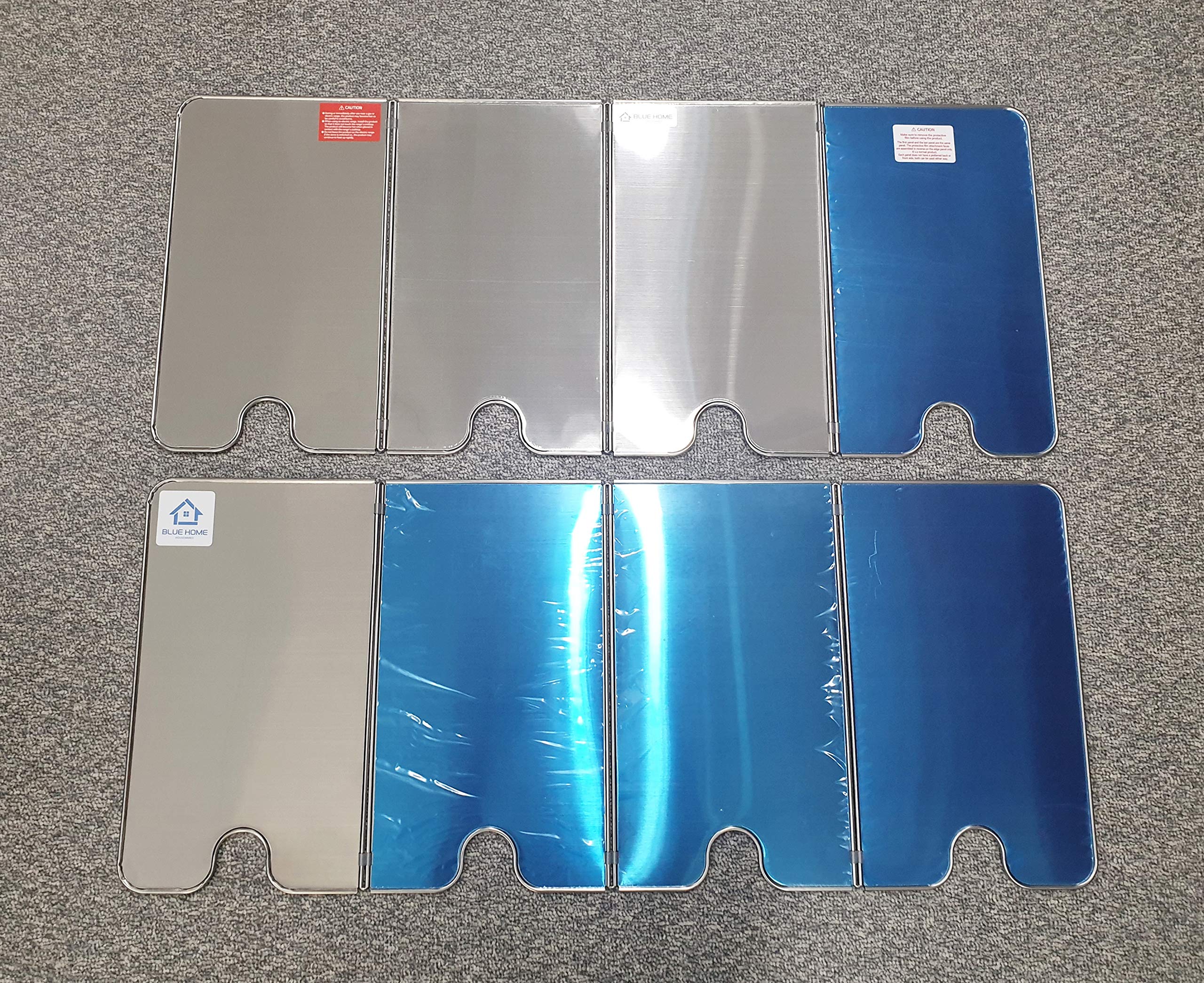 Splatter Guard For Cooking - Grease Splatter Screen - 4 Sided Splatter Guard Compact Type - Stainless Steel - Unfold 33.26 In X