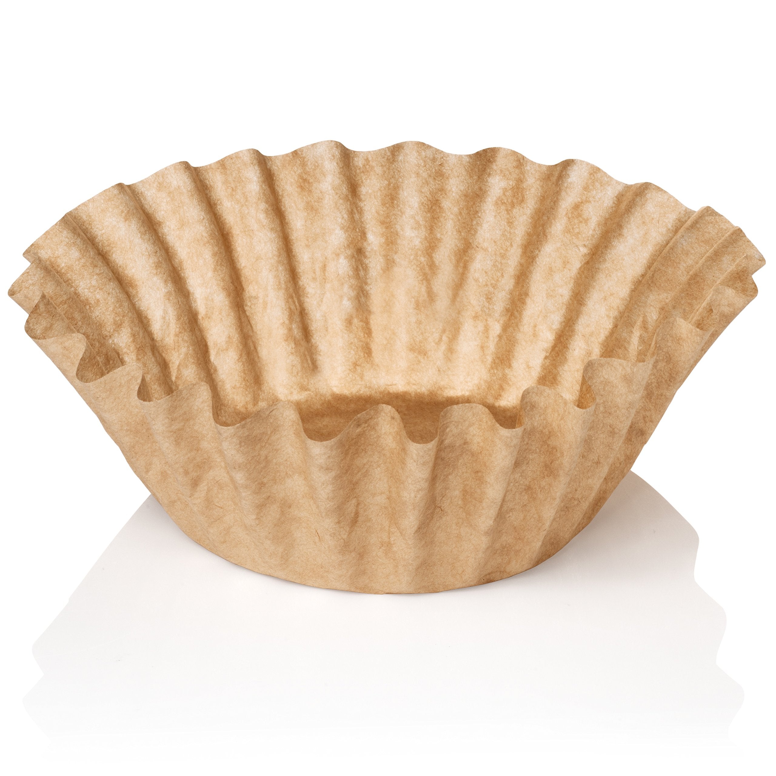 Coffee Filters - Natural Unbleached Brown Biodegradable - Large Basket - 9.75'' Flattened Diameter - 4.25'' Diameter Base - By C