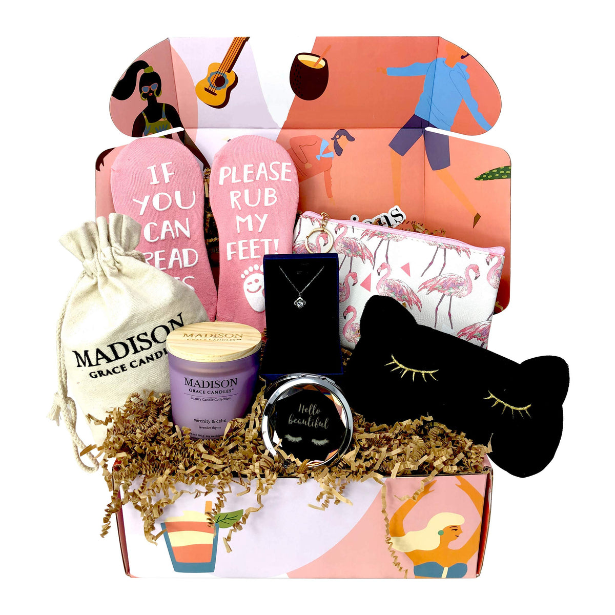 SILLY OBSESSIONS Gift Basket for Women, Moms, Wife. Get Well Soon Gift for Patient After Surgery.