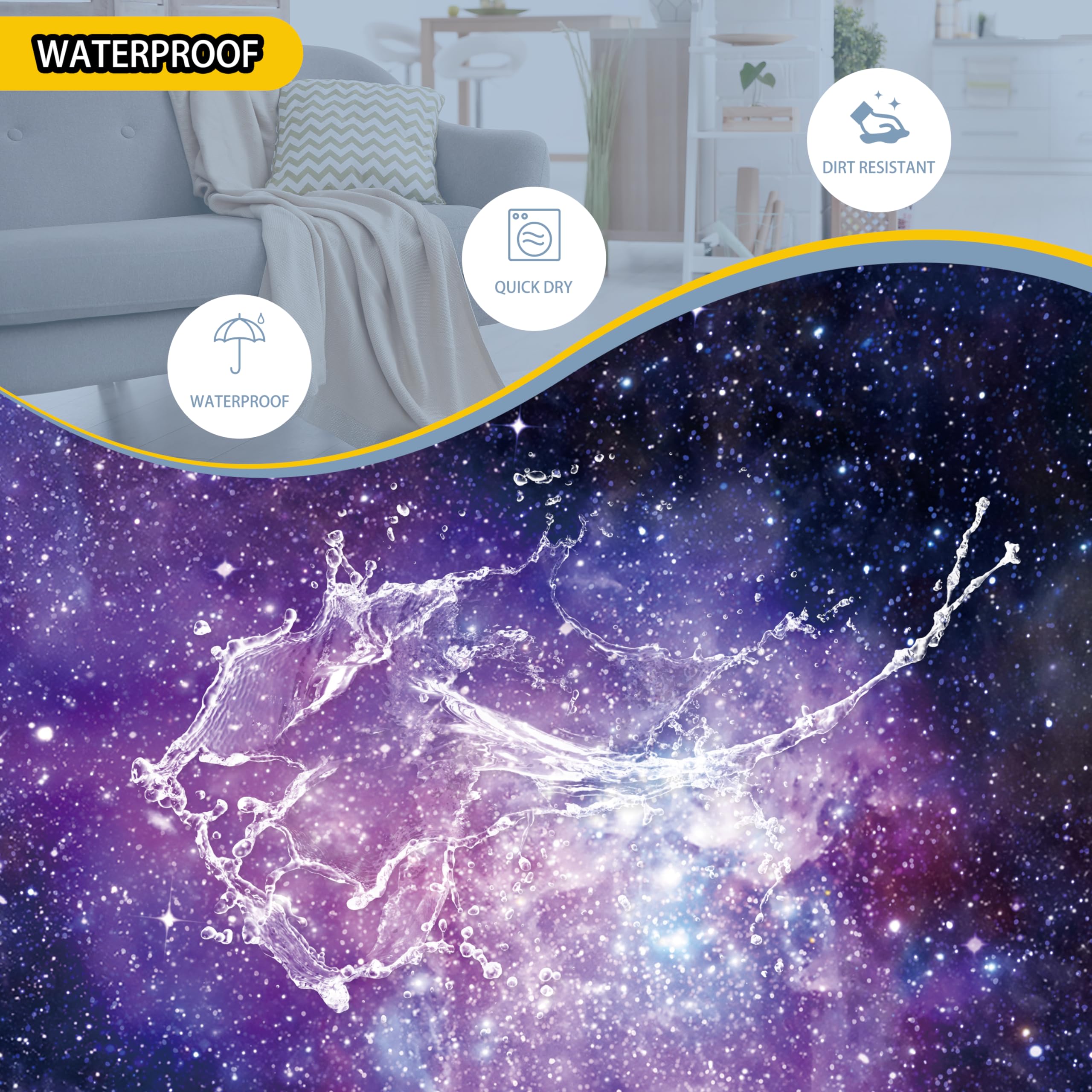 Pink Purple Galaxy Laundry Basket Universe Starry Sky Foldable Oxford Cloth Funny Tote Bag Laundry Hamper Clothes Storage Bucket